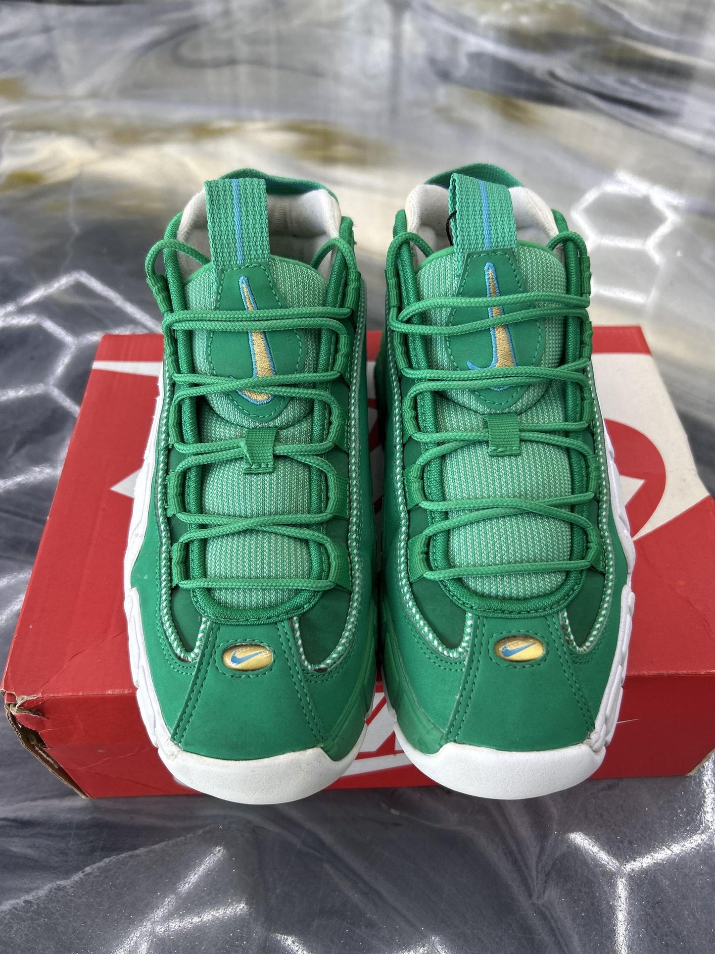 Nike Air Penny "Green Gold" Used Size 4Y/5.5W