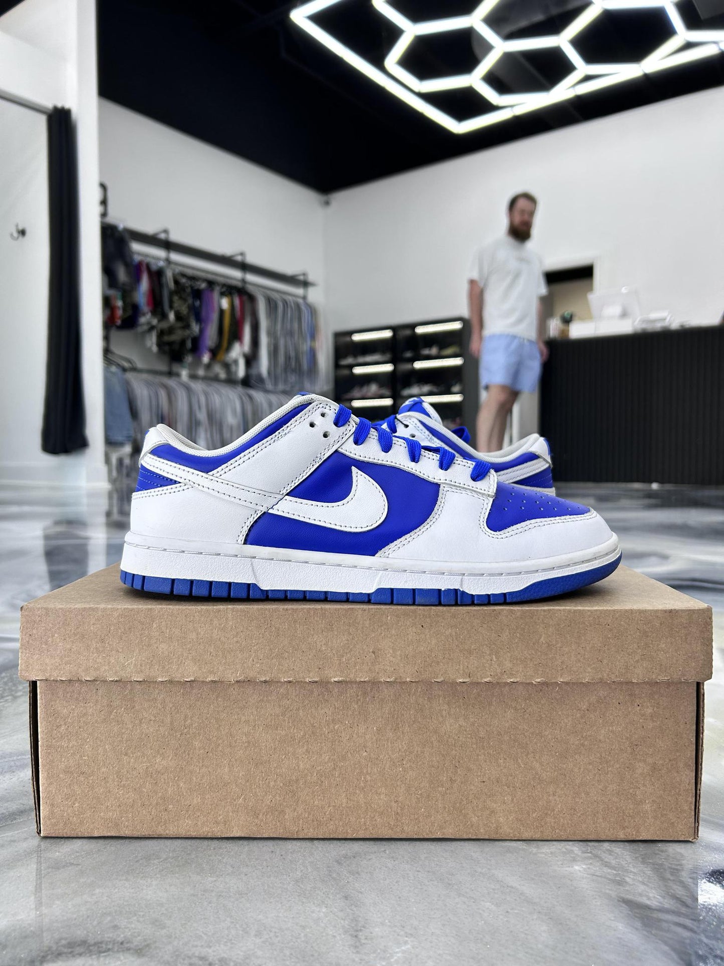Nike Dunk Low "Racer Blue" Used Size 8.5