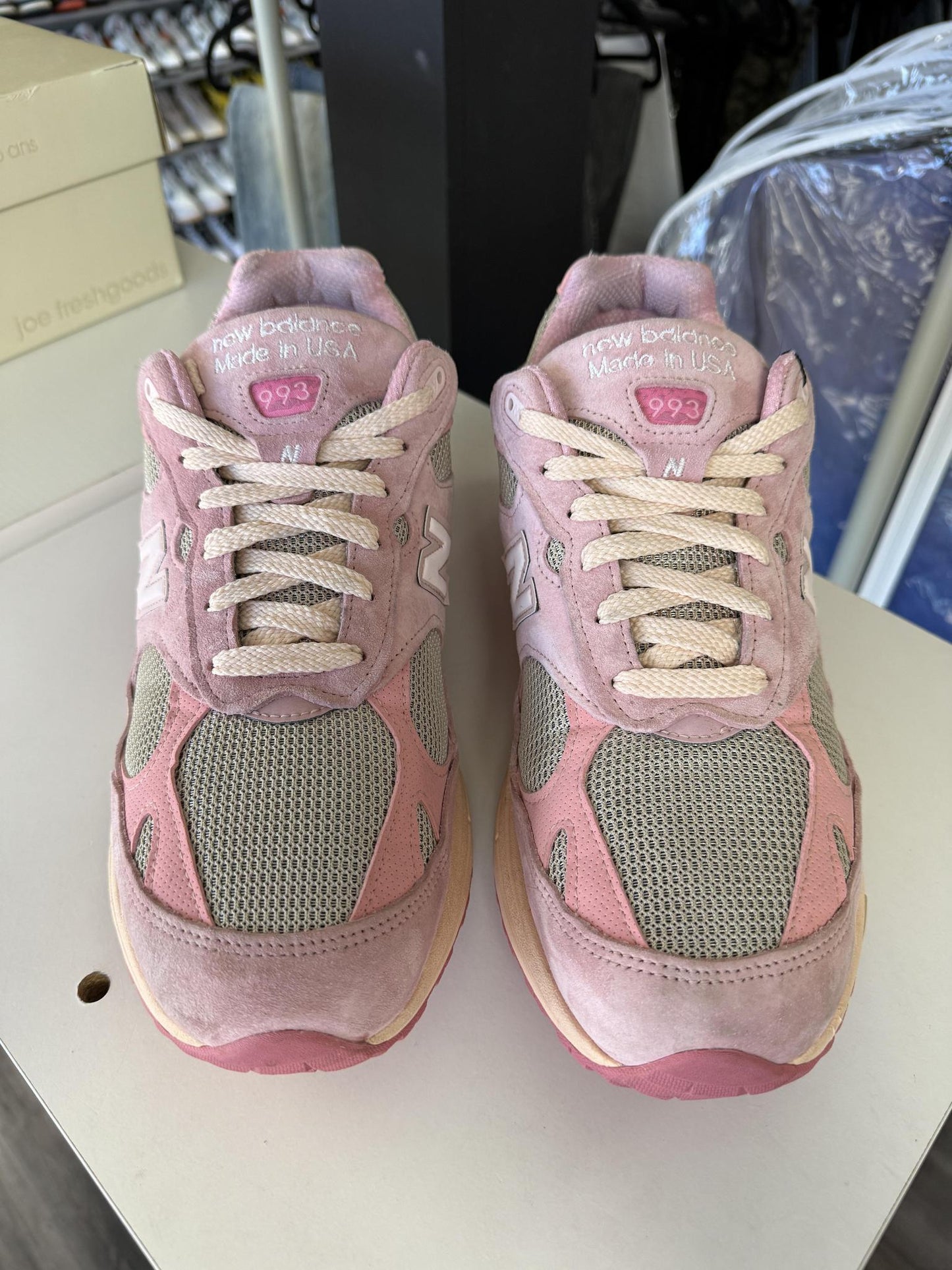 New Balance 993 x JFG "Powder Pink" Used Size 13
