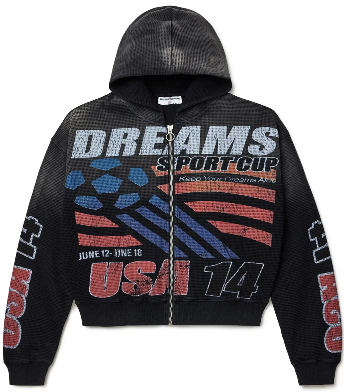 Vale USA14 Thermal Zip Up Hoodie "Black"