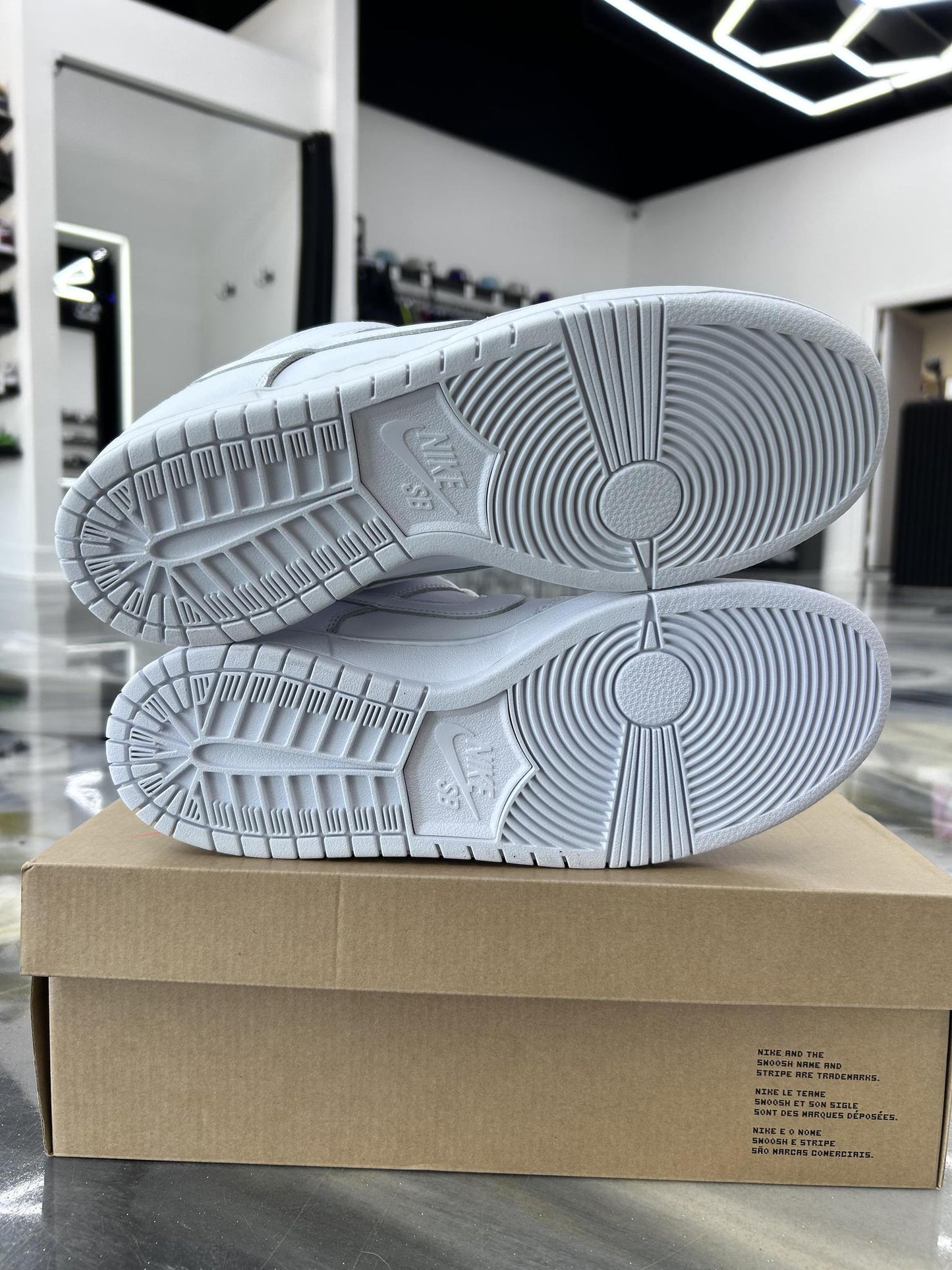 Nike SB Dunk Low "Triple White" Used Size 9.5