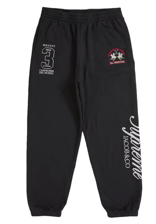 Supreme X La Martina Jacob & Co. Sweatpants "Black"
