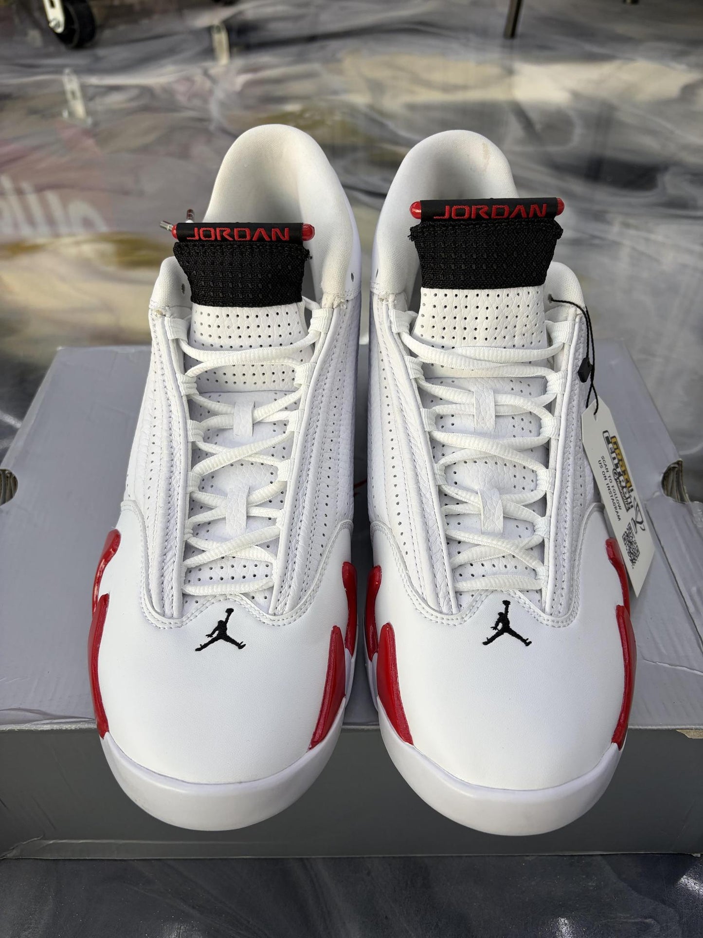 Jordan 14 "Candy Cane" Used Size 13