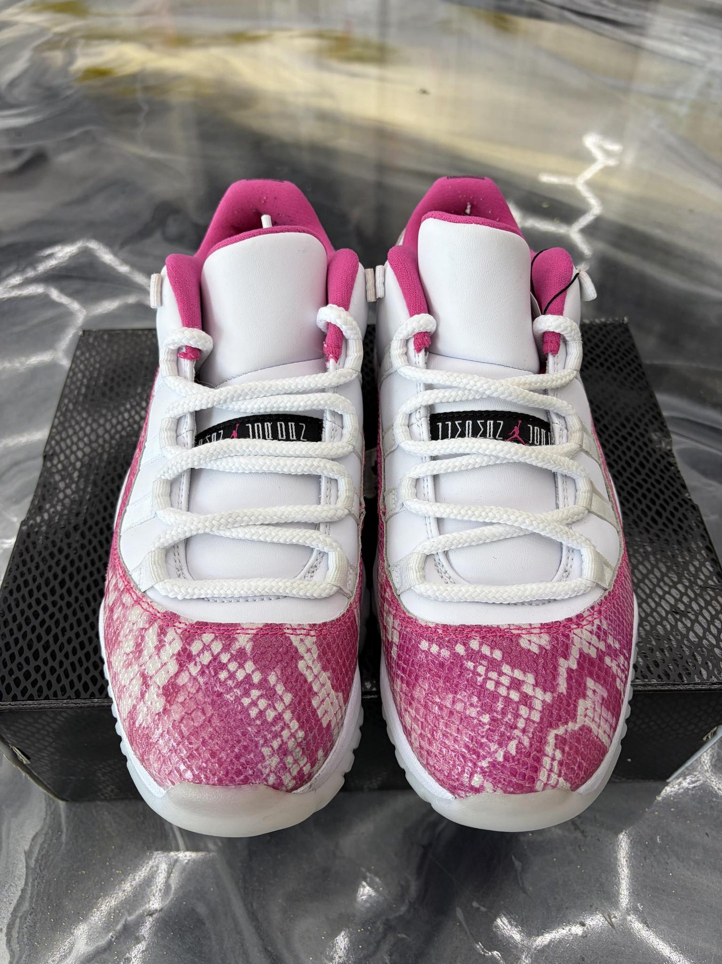 Jordan 11 Low "Pink Snakeskin" Used Size 7Y/8.5W