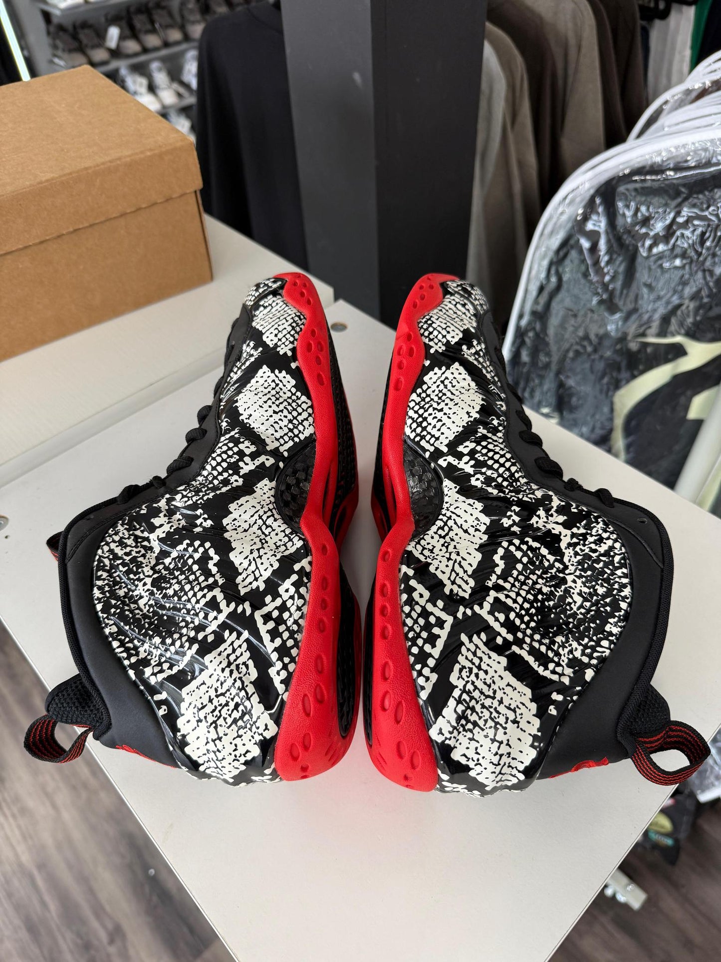 Nike Foamposite One "Albino Snakeskin" Used Size 10.5