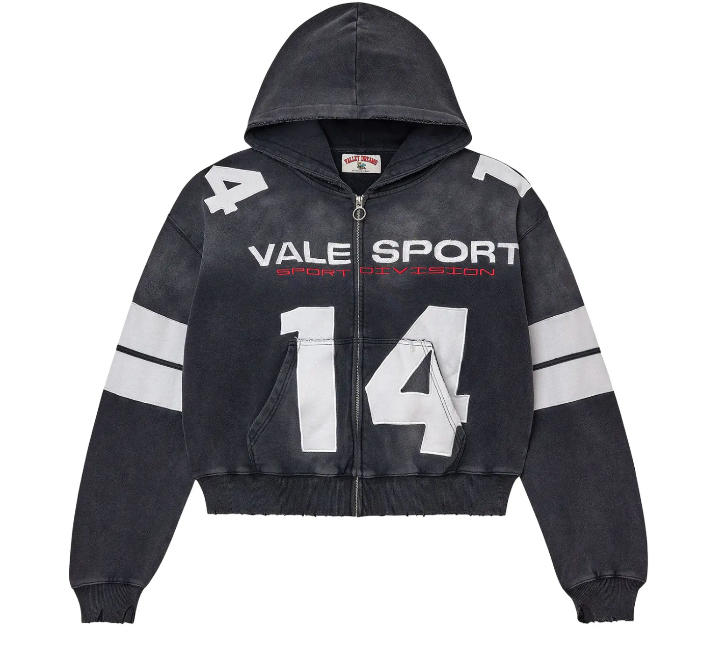 Vale Jerzee Zip Up Jacket "Black/White"