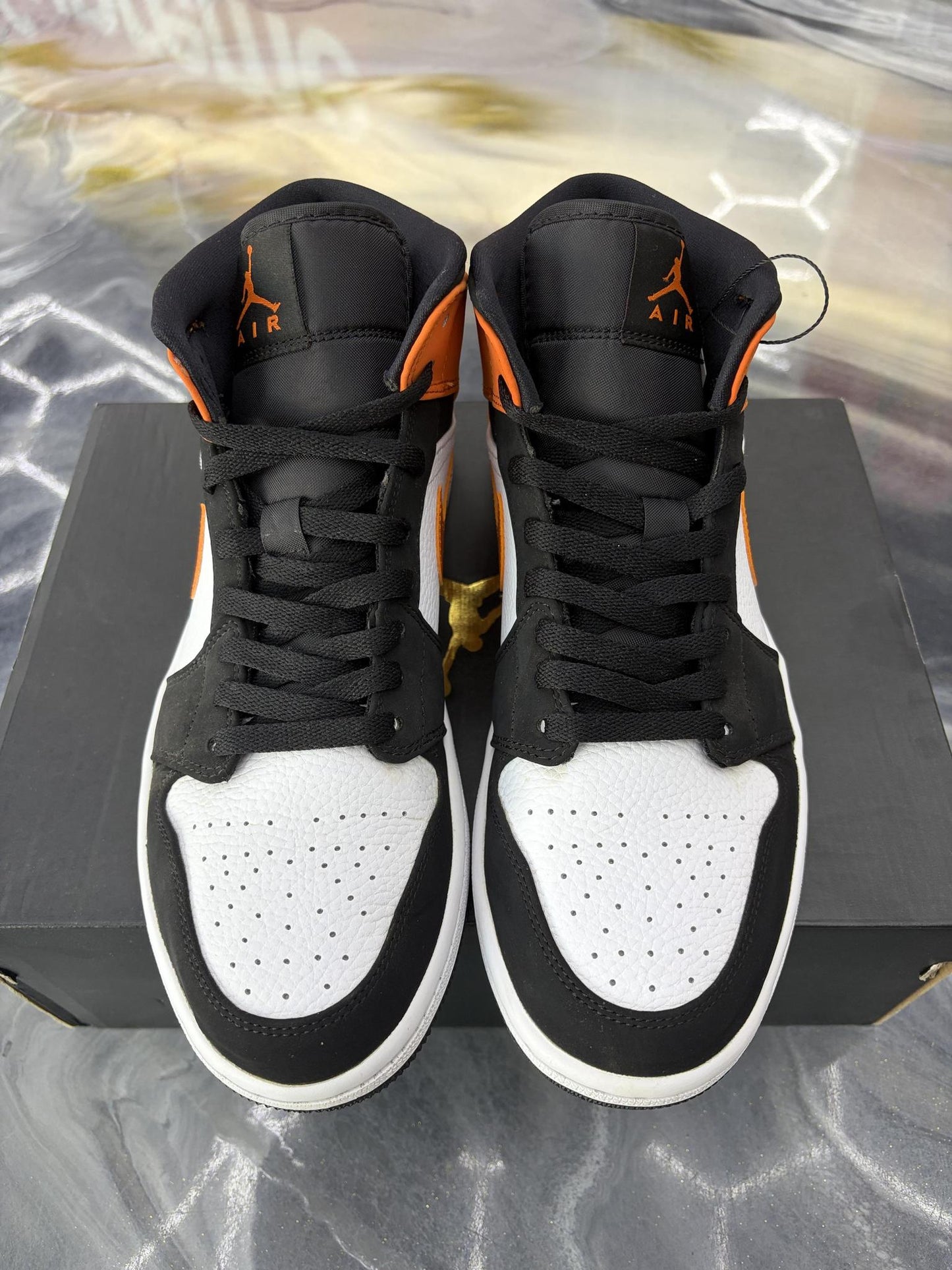 Jordan 1 Mid "Shattered Backboard" Used Size 9.5