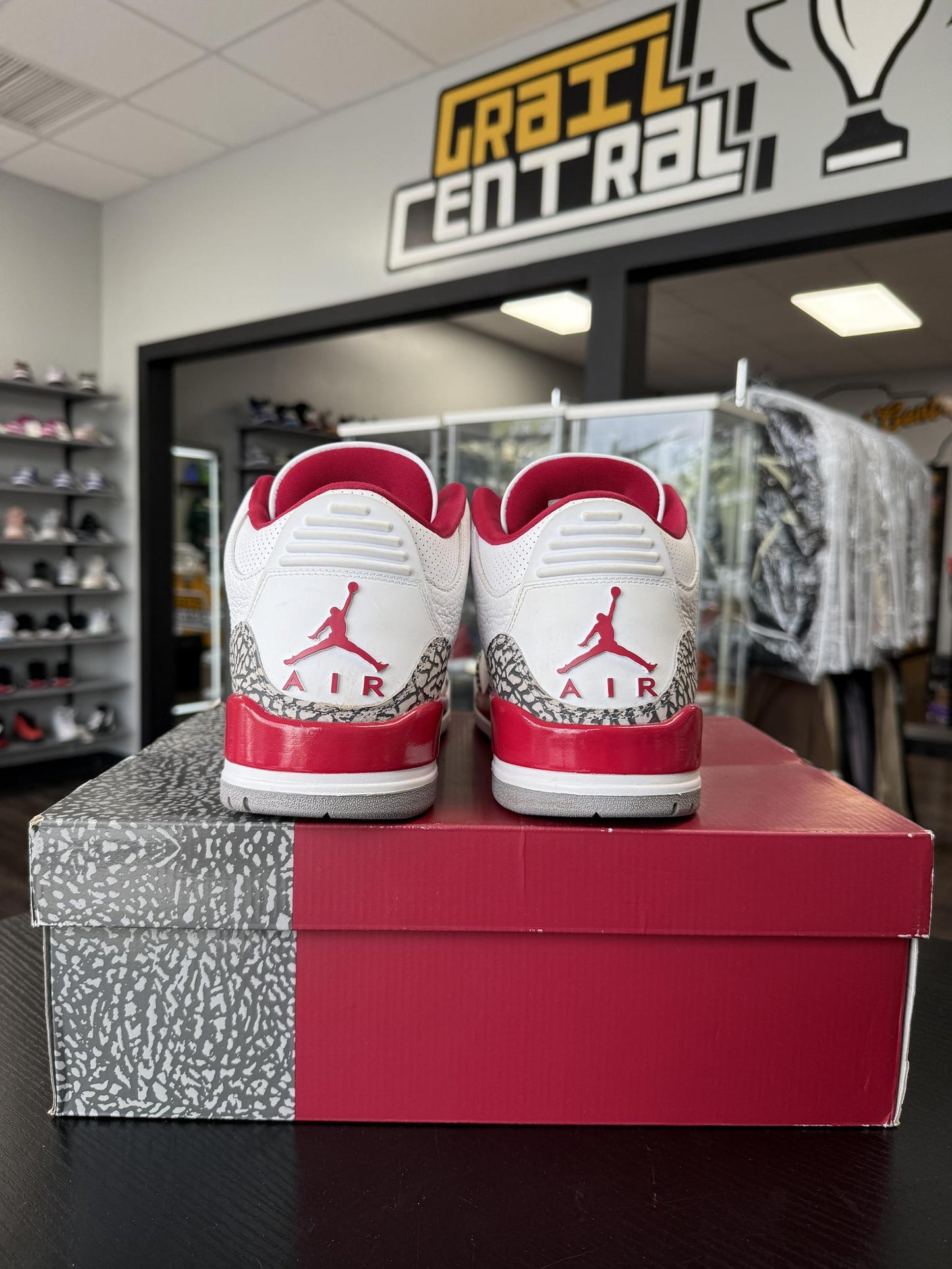 Jordan 3 "Cardinal" Used Size 12