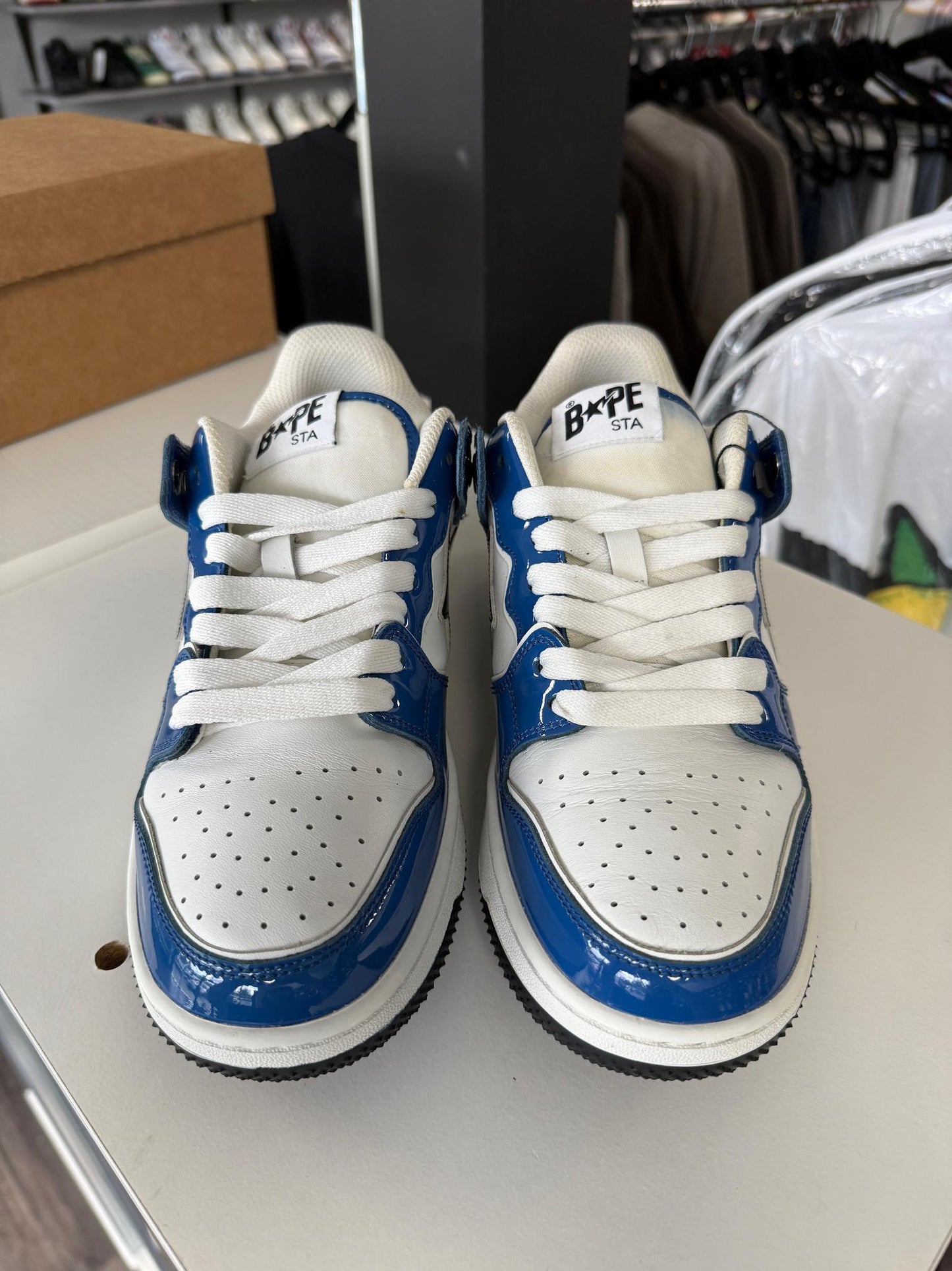 Bape Sk8 Sta "Metallic Blue" Used Size 10