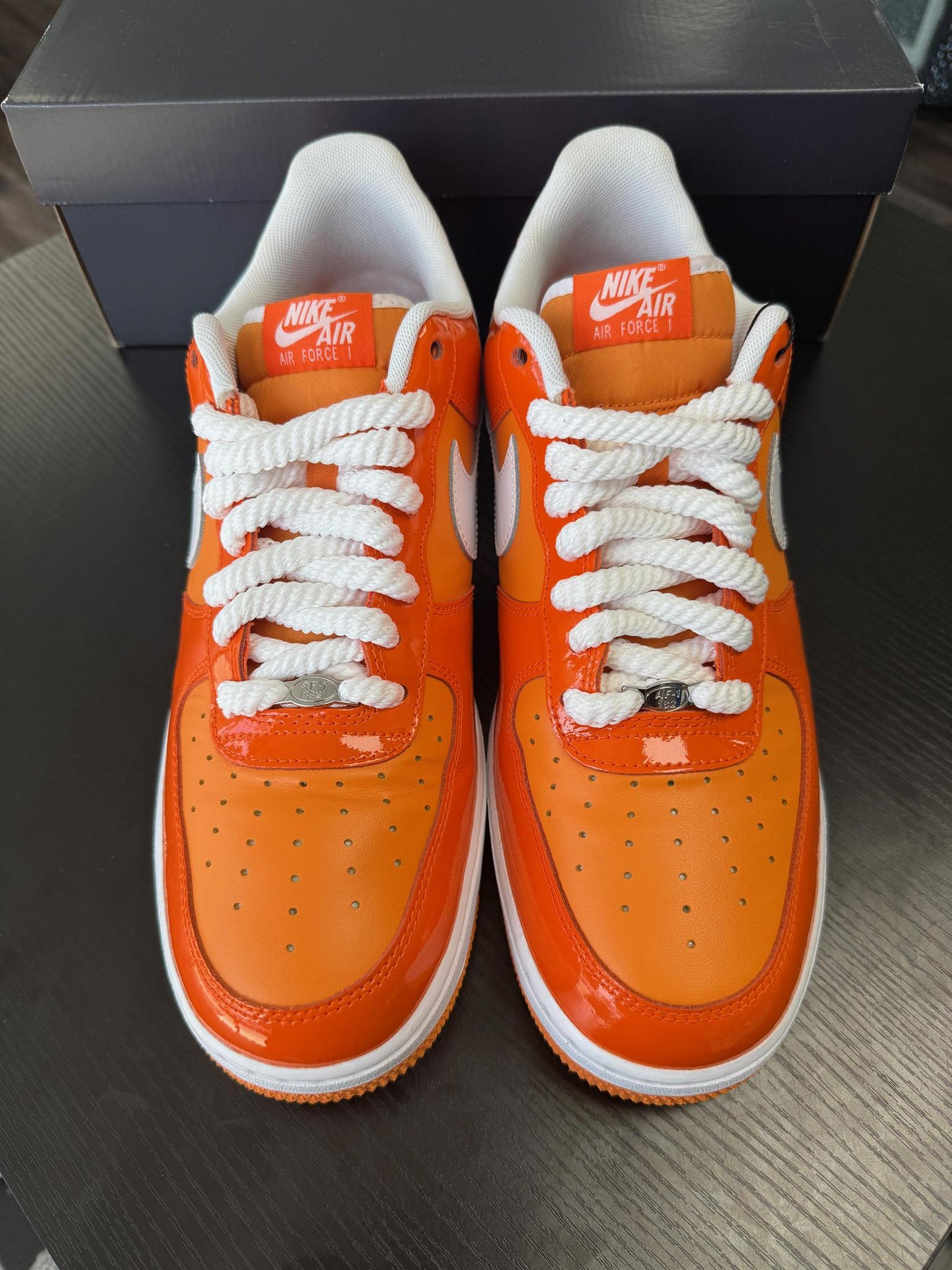 Air Force 1 Low "Patent Orange" Used Size 12