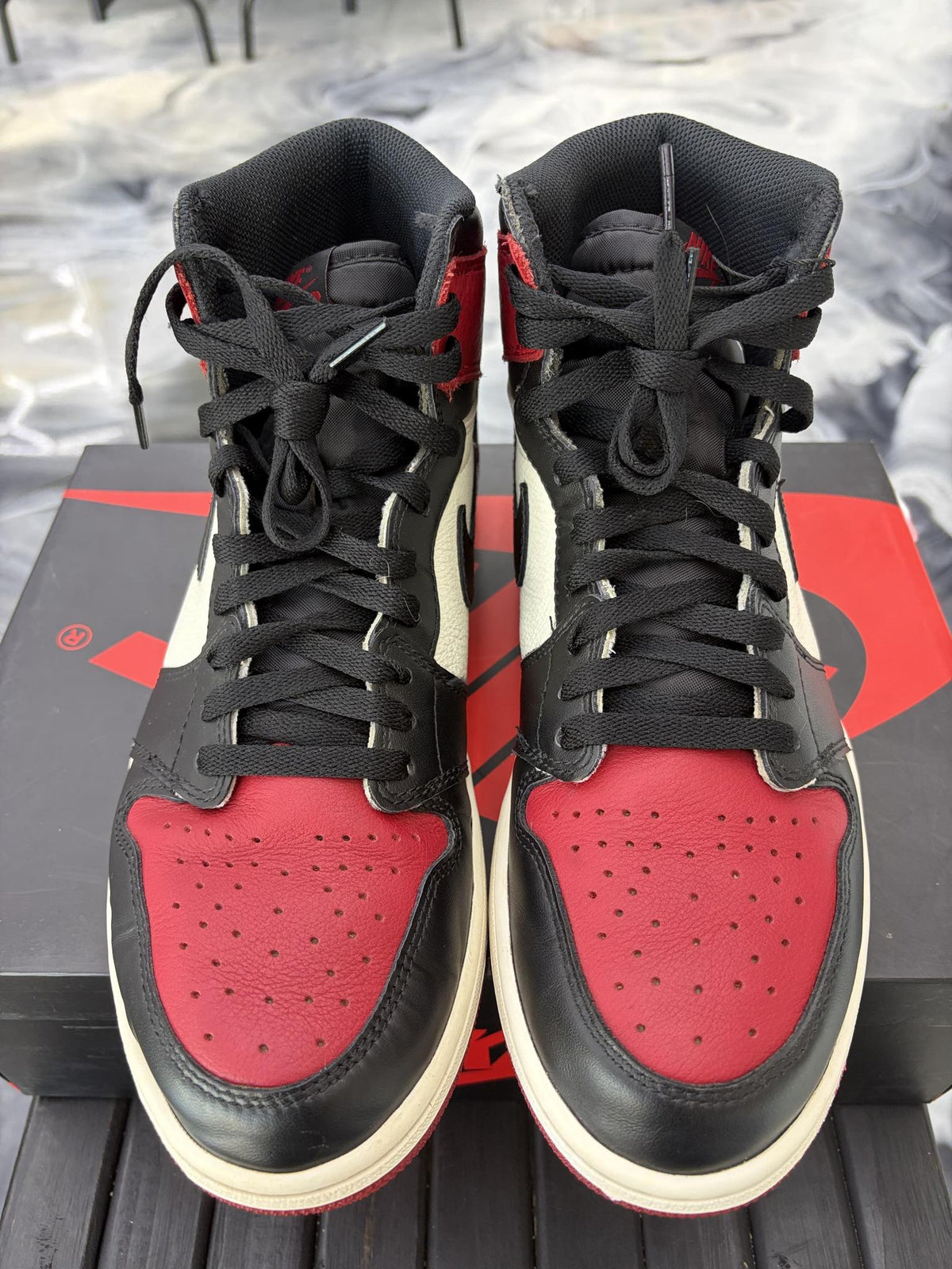 Jordan 1 "Bred Toe" Used Size 10.5