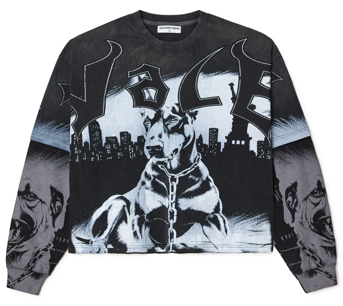 Vale Monochrome Long Sleeve Tee "Black"