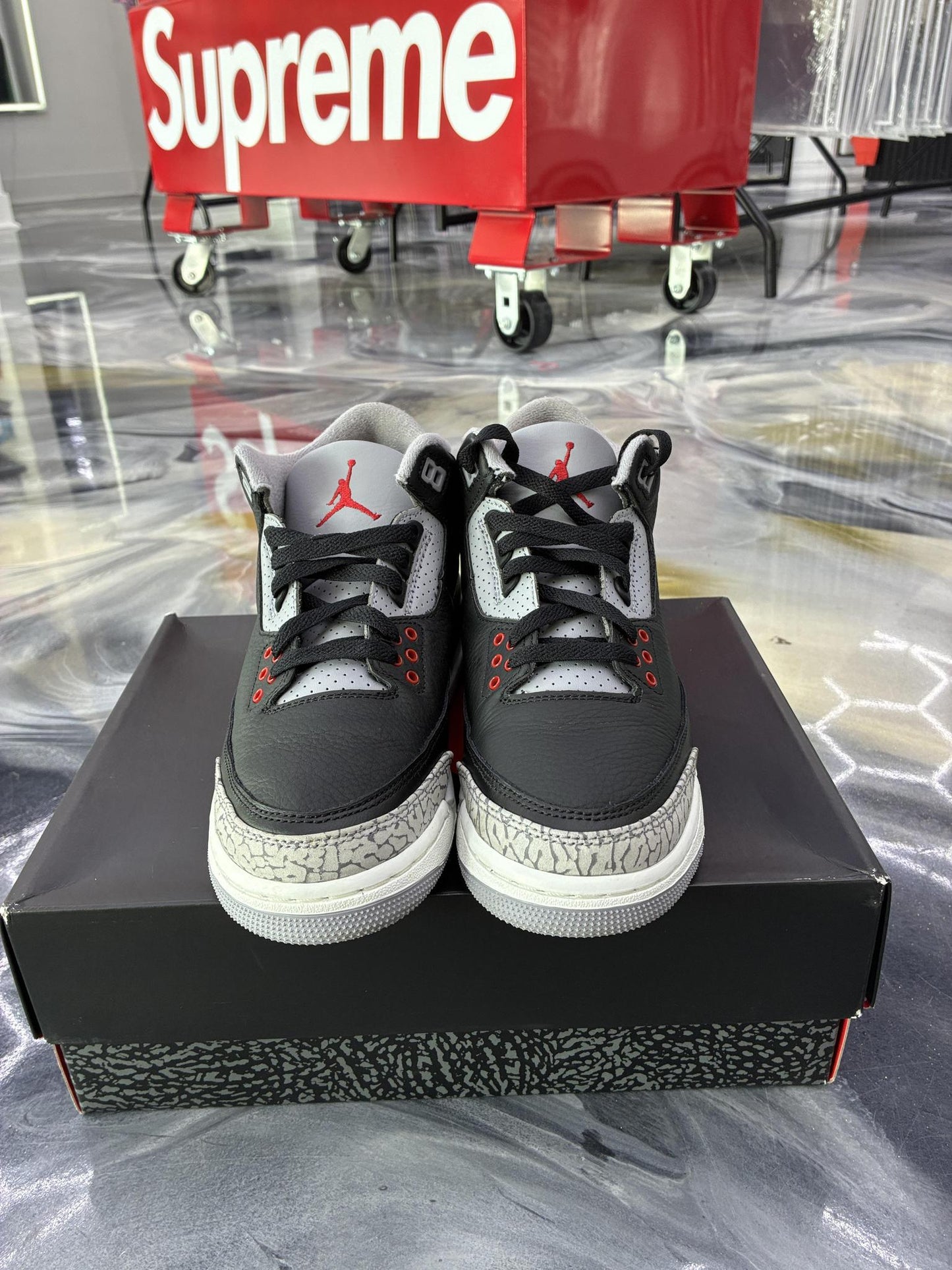 Jordan 3 "Black Cement" Used Size 7Y/8.5W