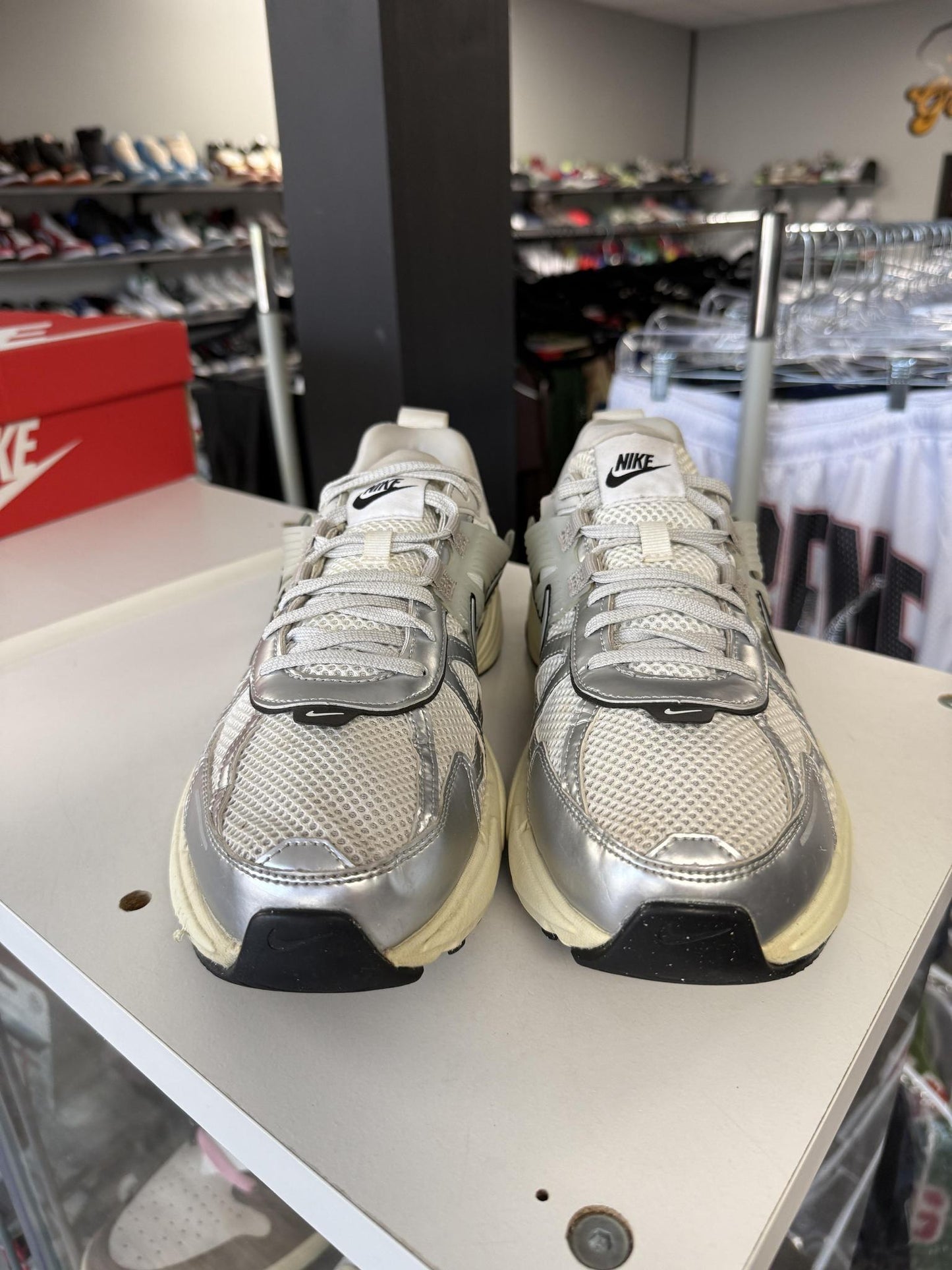 Nike V2K Run "White Silver" Used Size 11