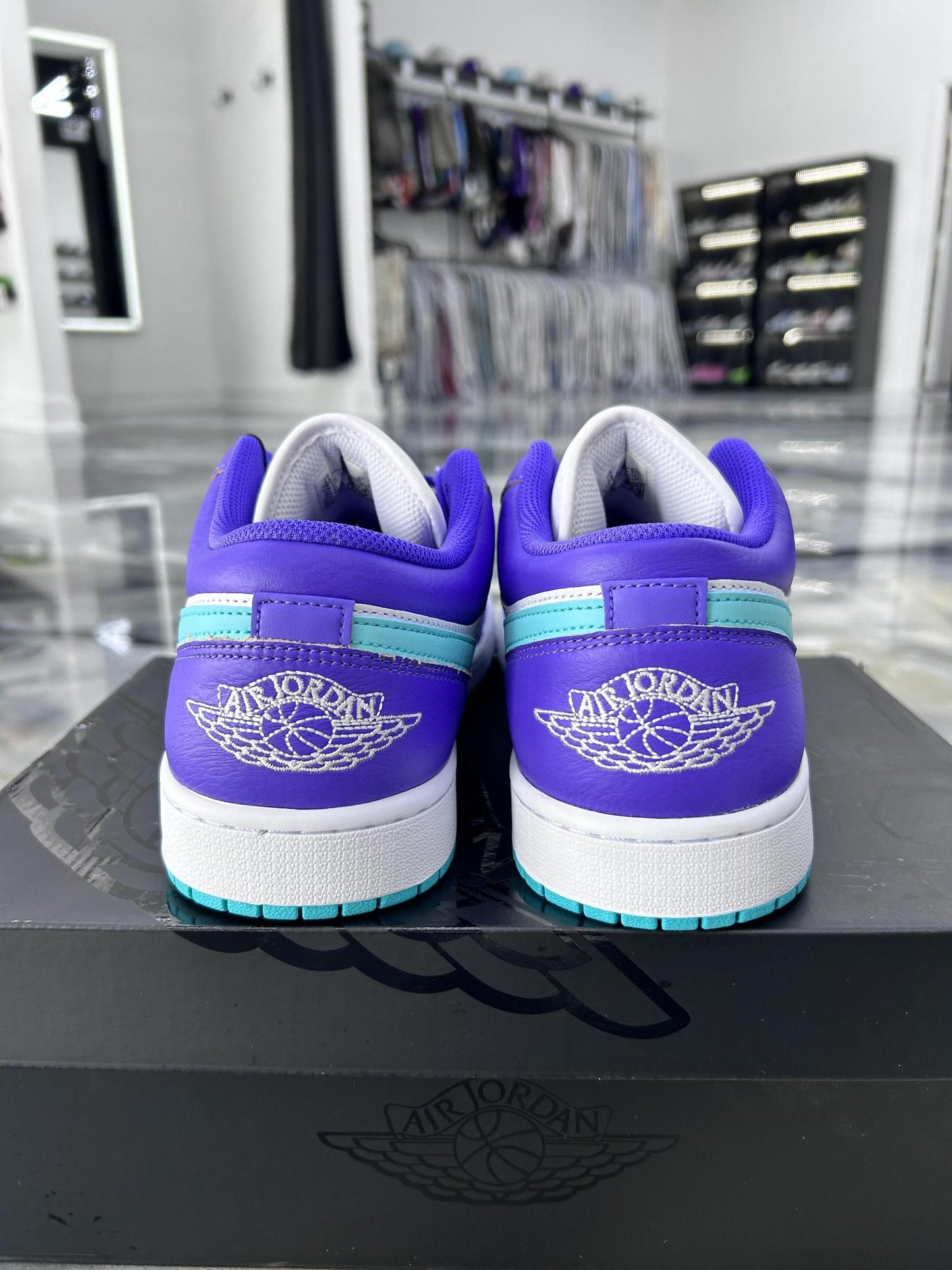 Jordan 1 Low "Psychic Purple Jade" Used Size 13