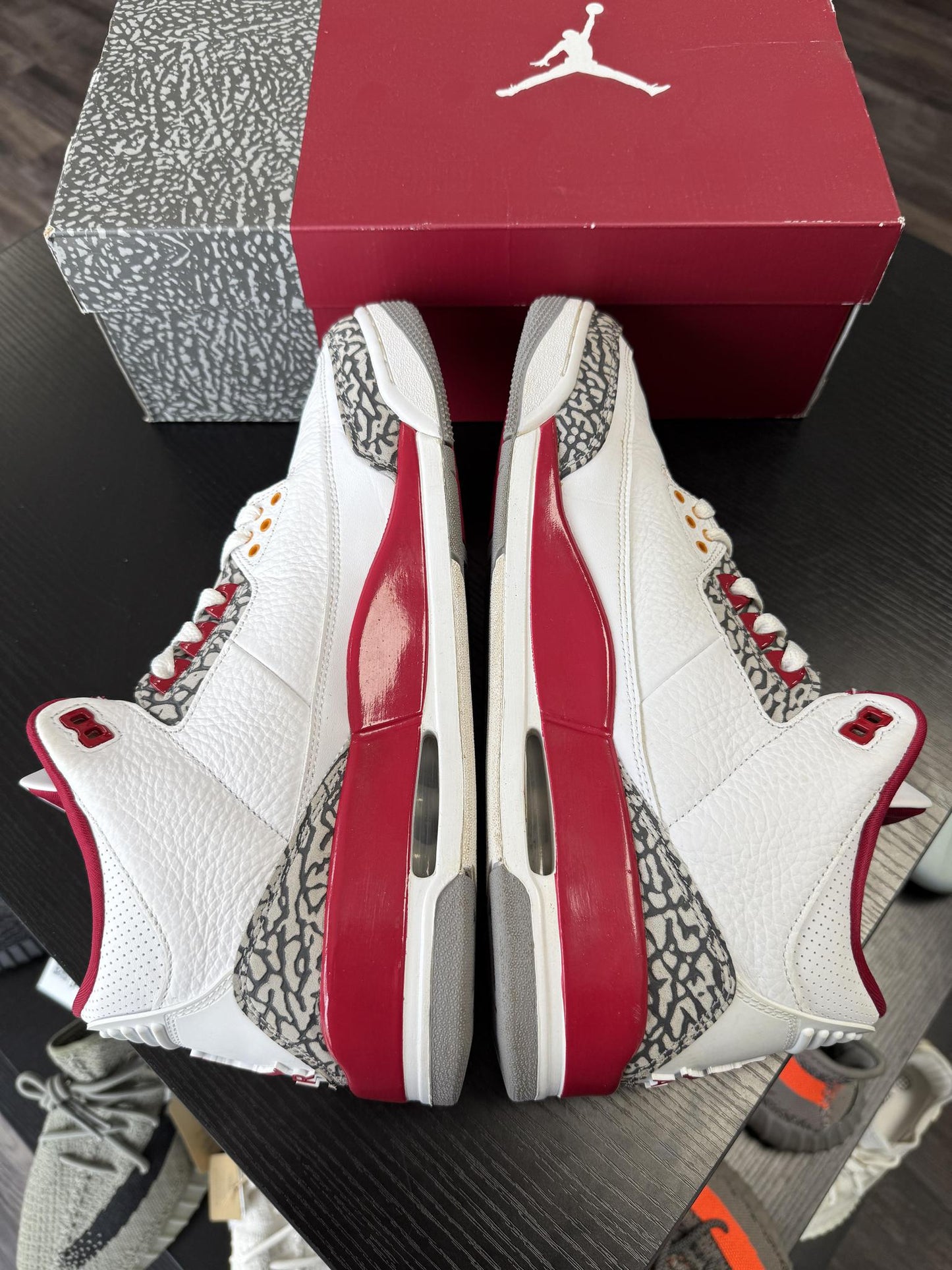 Jordan 3 "Cardinal" Used Size 12
