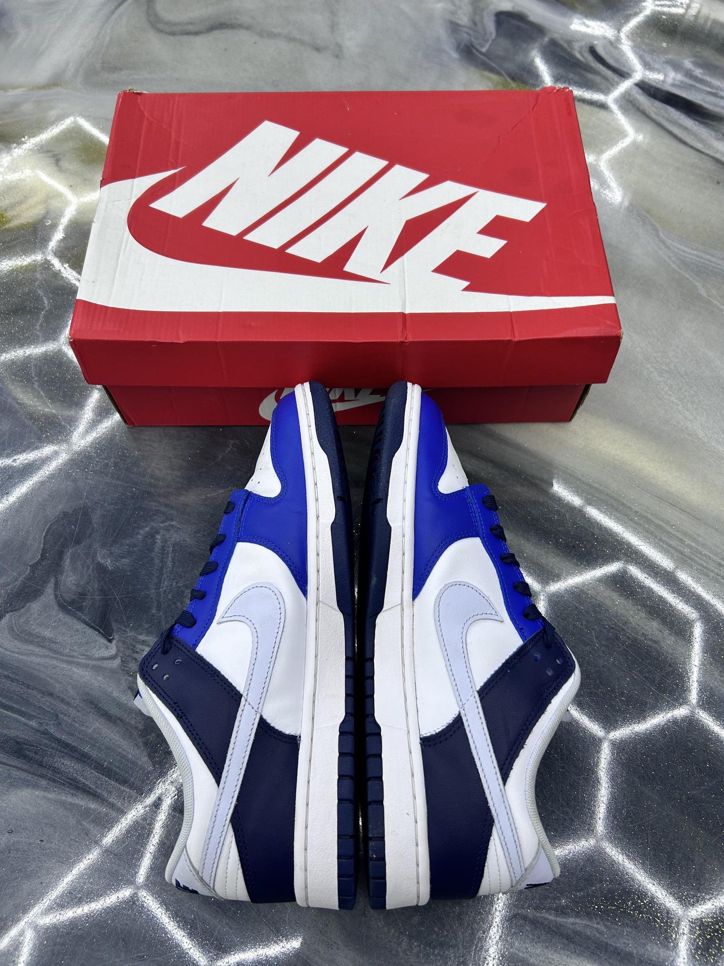 Dunk Low "White Game Royal" Used Size 10.5