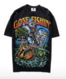 Warren Lotas Gone Fishing Tee "Black"