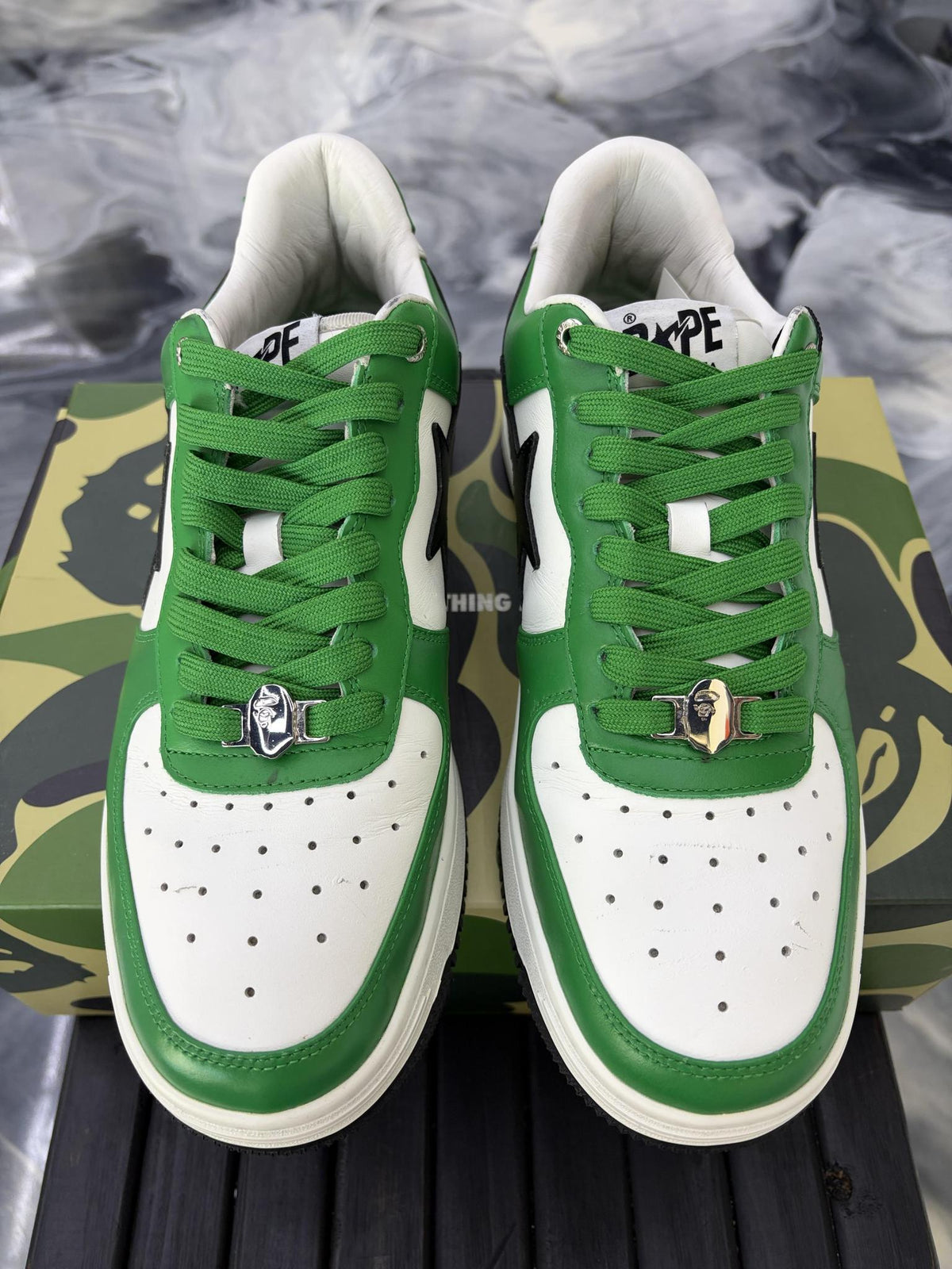 Bape Sta "Green/Black" Used Size 11