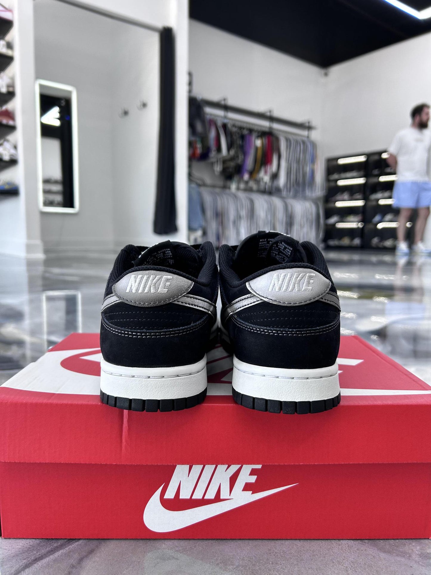 Nike Dunk Low "Airbrush Black" Used Size 8.5