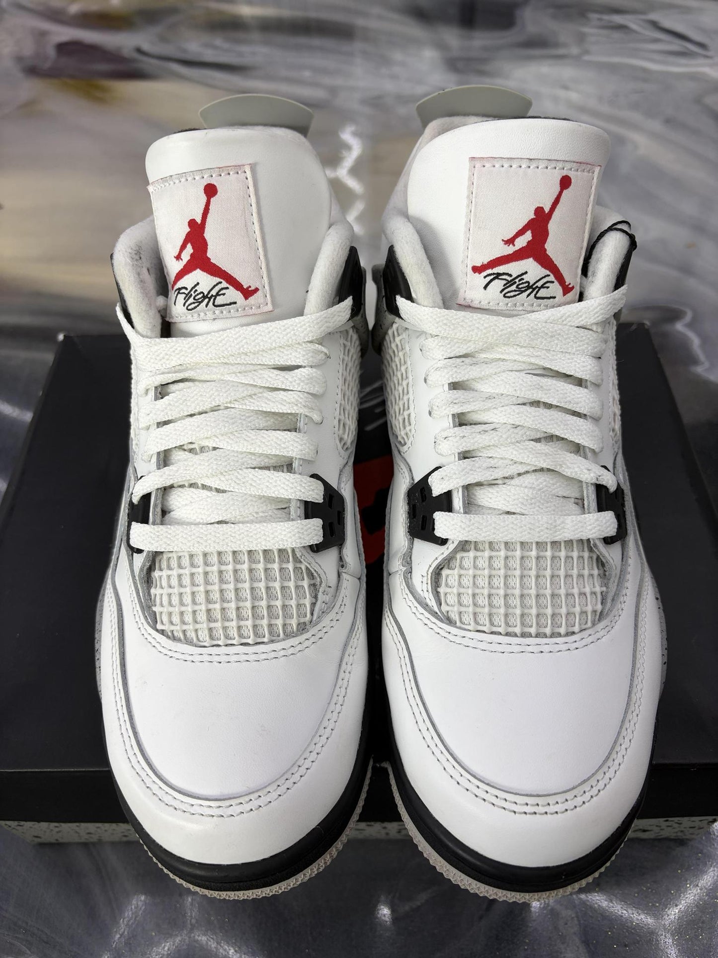 Jordan 4 "White Cement" Used Size 7Y/8.5W
