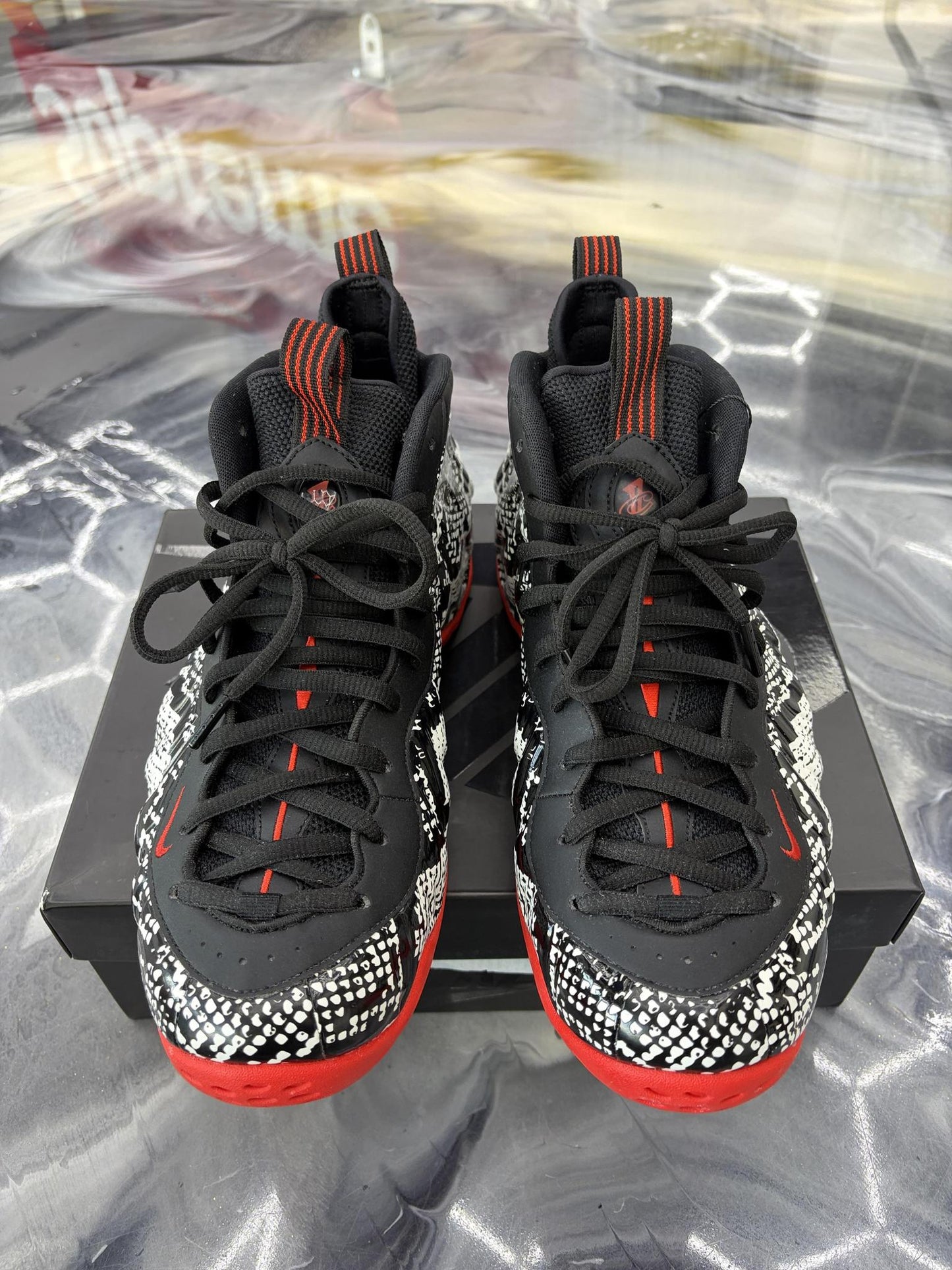 Nike Air Foamposite One "Albino Snakeskin" Used Size 12