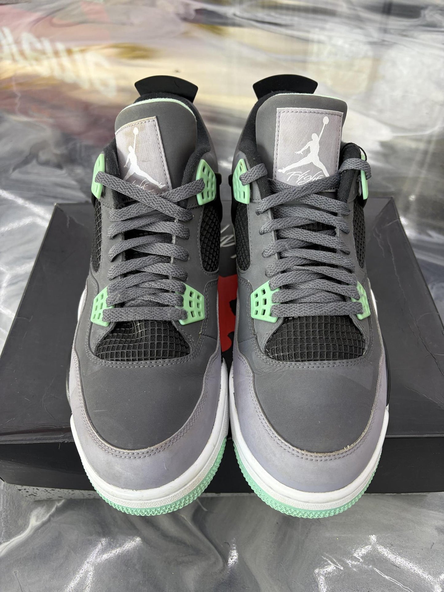 Jordan 4 "Green Glow" Used Size 11.5