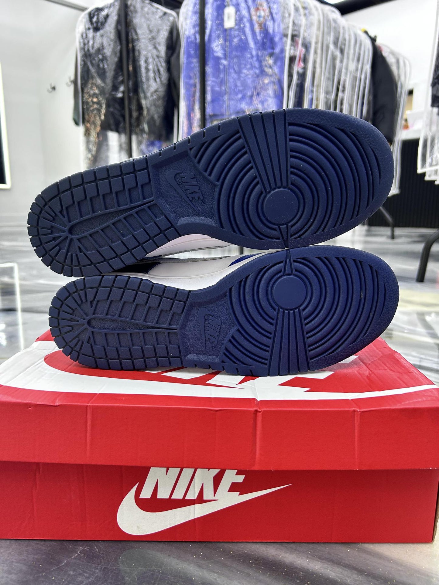 Dunk Low "White Game Royal" Used Size 10.5