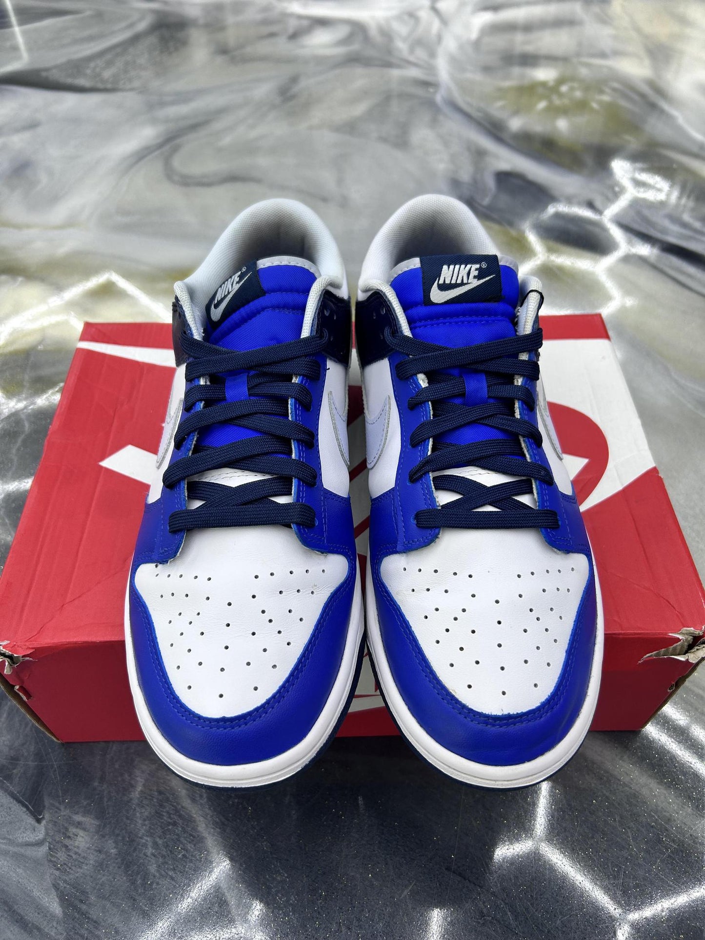 Dunk Low "White Game Royal" Used Size 10.5