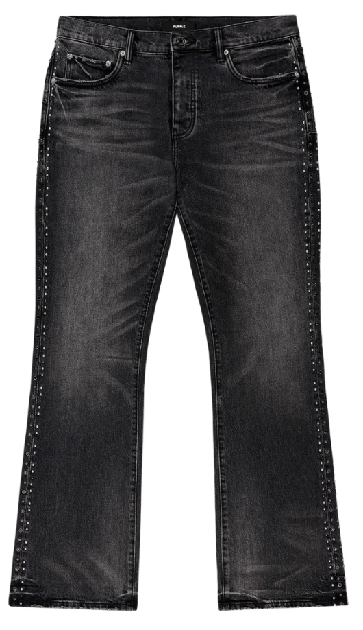 Purple P004 Bootcut Embellished "Black"