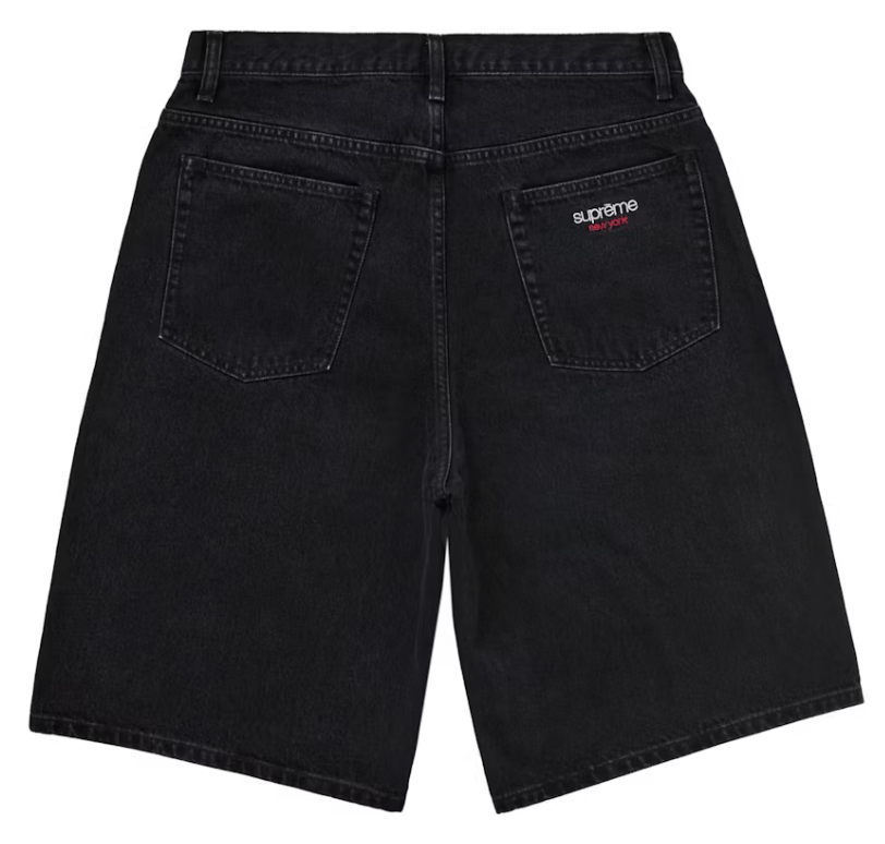 Supreme Baggy Denim Shorts "Black"