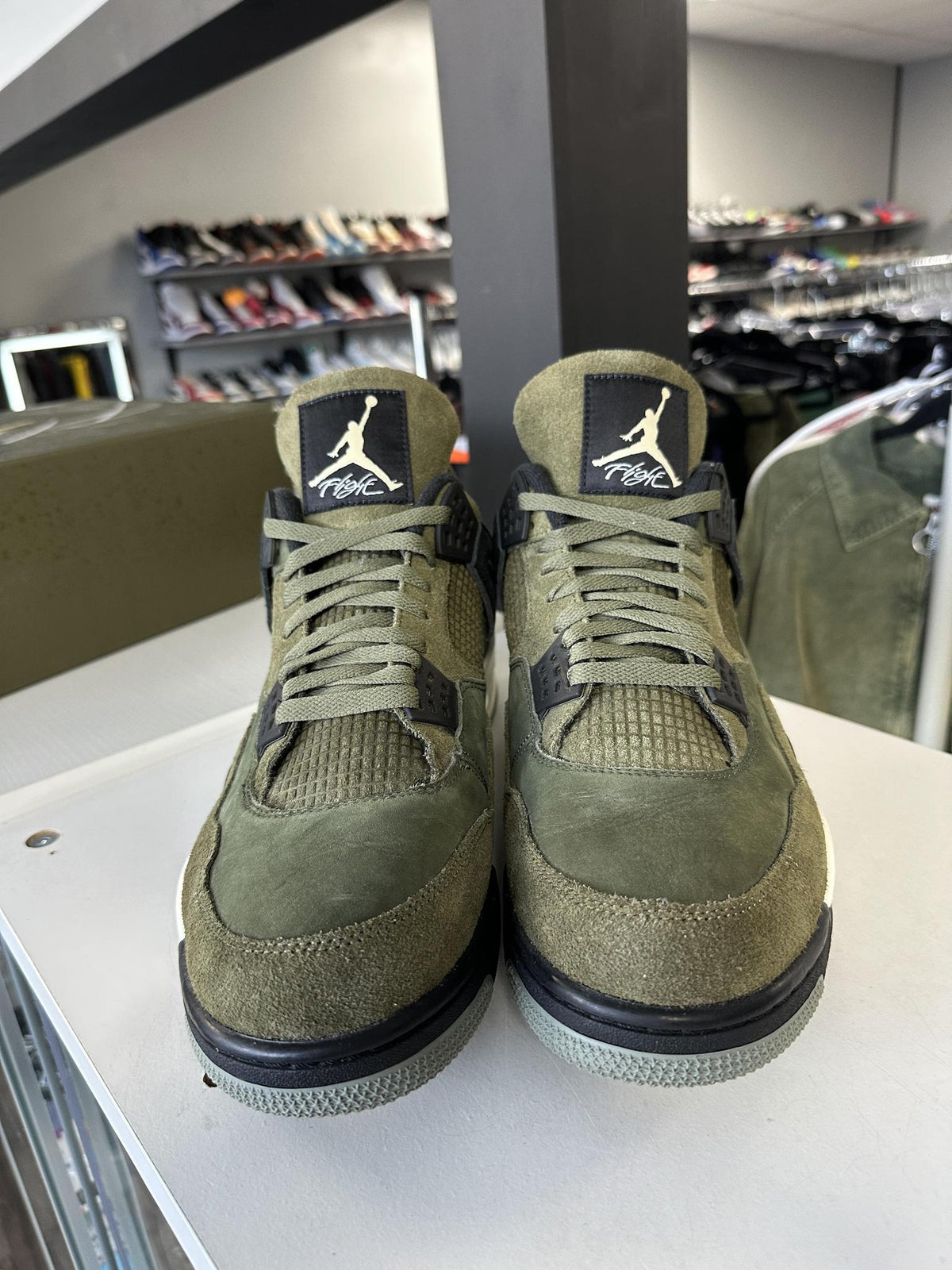 Jordan 4 "Craft Olive" Used Size 14