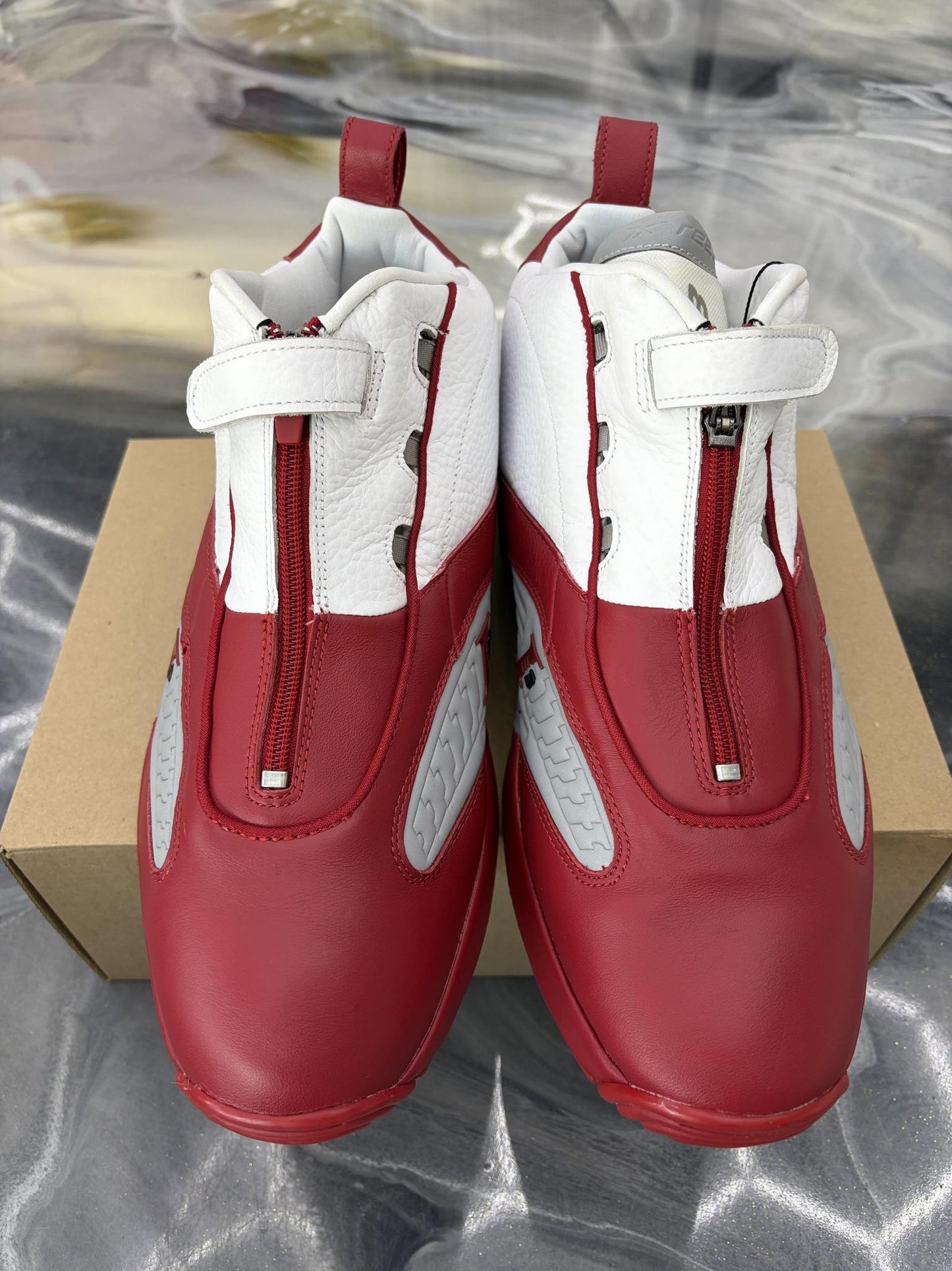 Reebok Answer 4 "Red White" Used Size 14