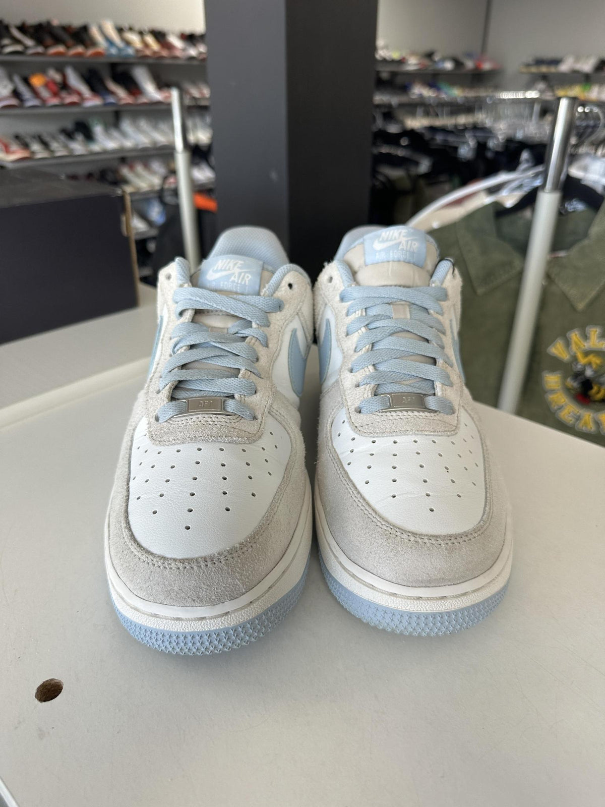 Nike AF1 Low Light Bone "Armory Blue" Used Size 8.5