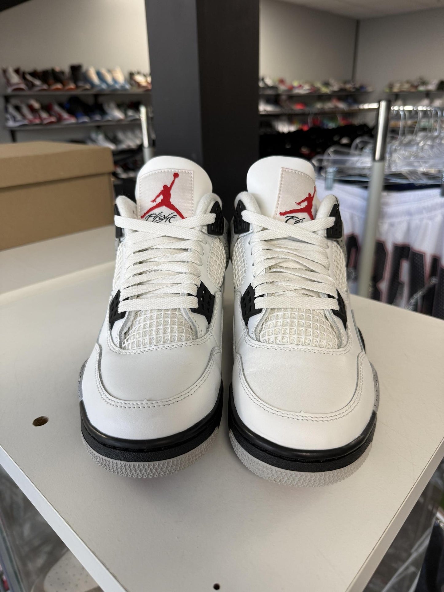 Jordan 4 "White Cement" Used Size 7Y/8.5W