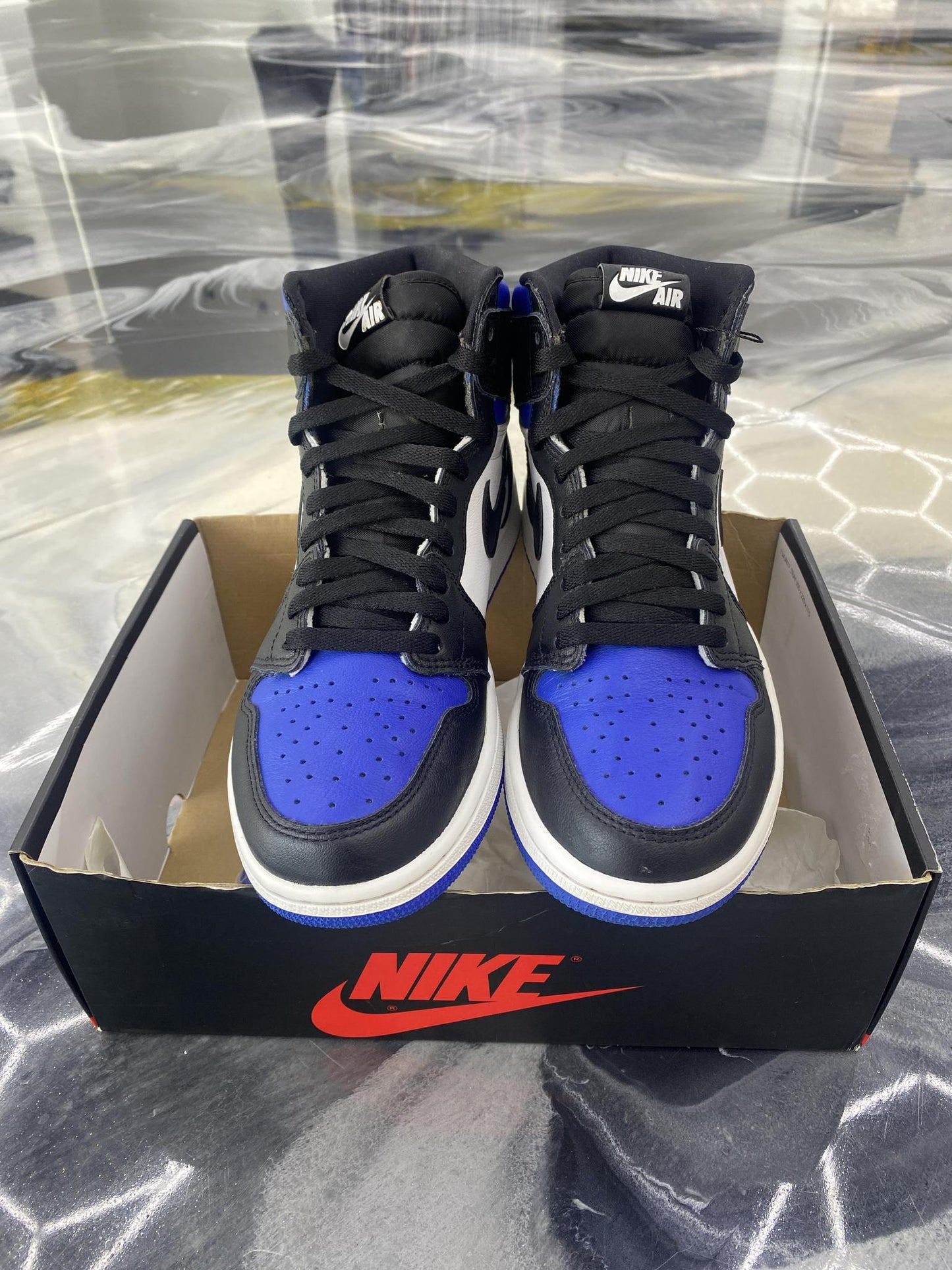 Jordan 1 "Royal Toe" Used Size 8.5