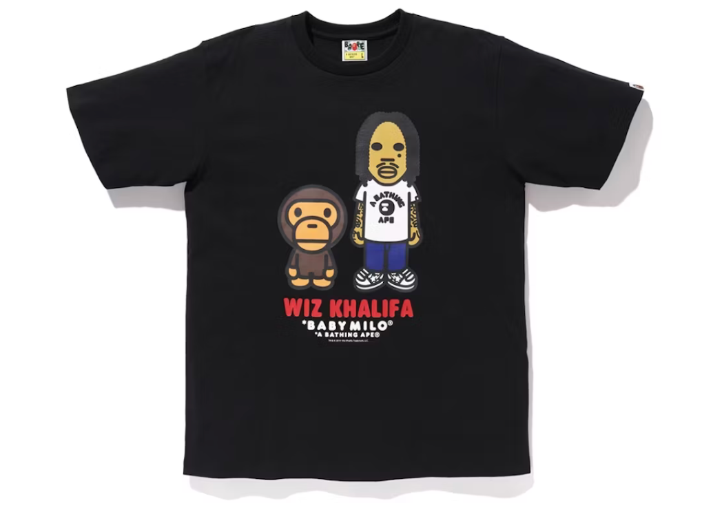 A Bathing Ape Baby Milo Tee x Wiz Khalifa "Black"