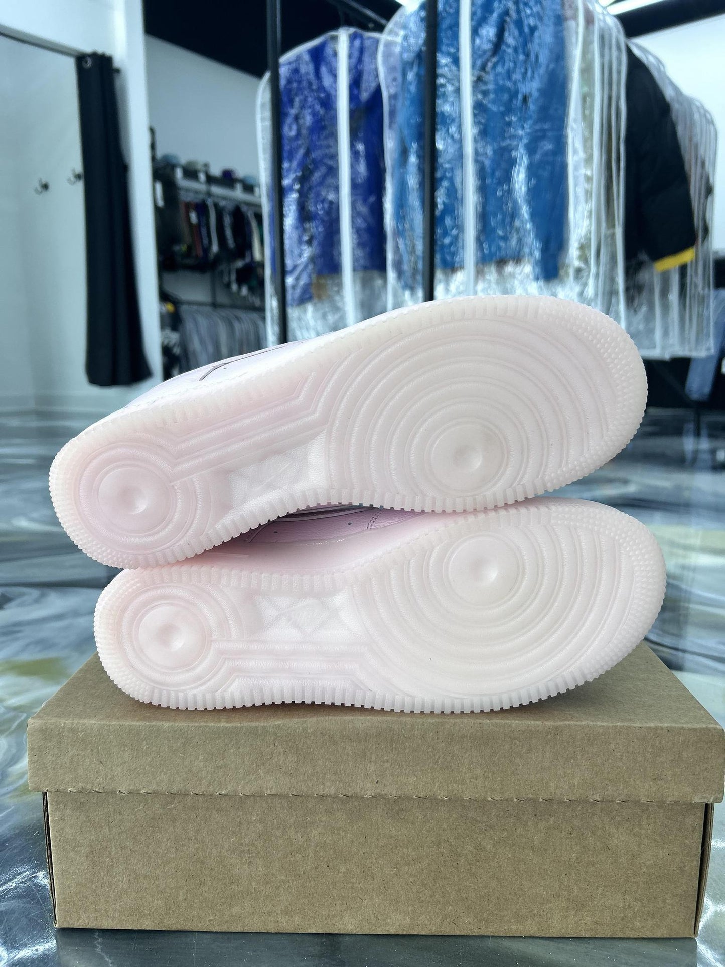 Nike Air Force One x Certified Lover Boy "Pink" Used Size 10
