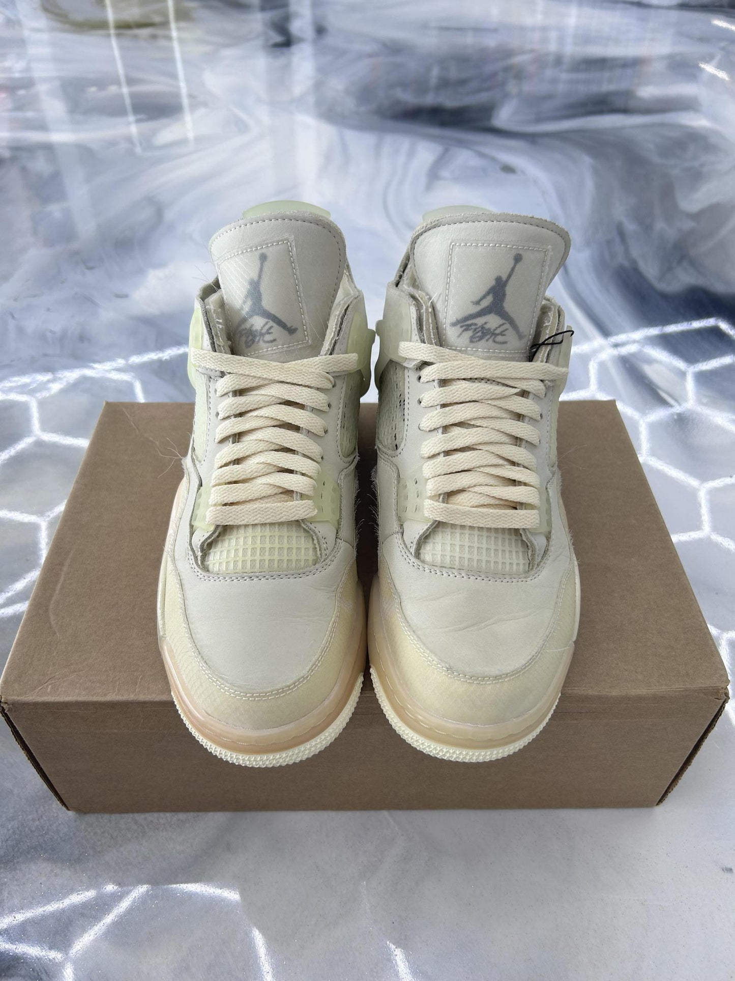 Jordan 4 x Off White "Sail" Used Size 9M/10.5W