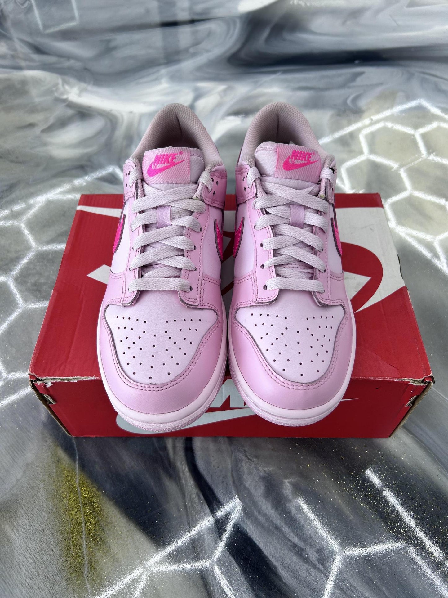Nike Dunk Low "Triple Pink" Used Size 6.5Y/8W