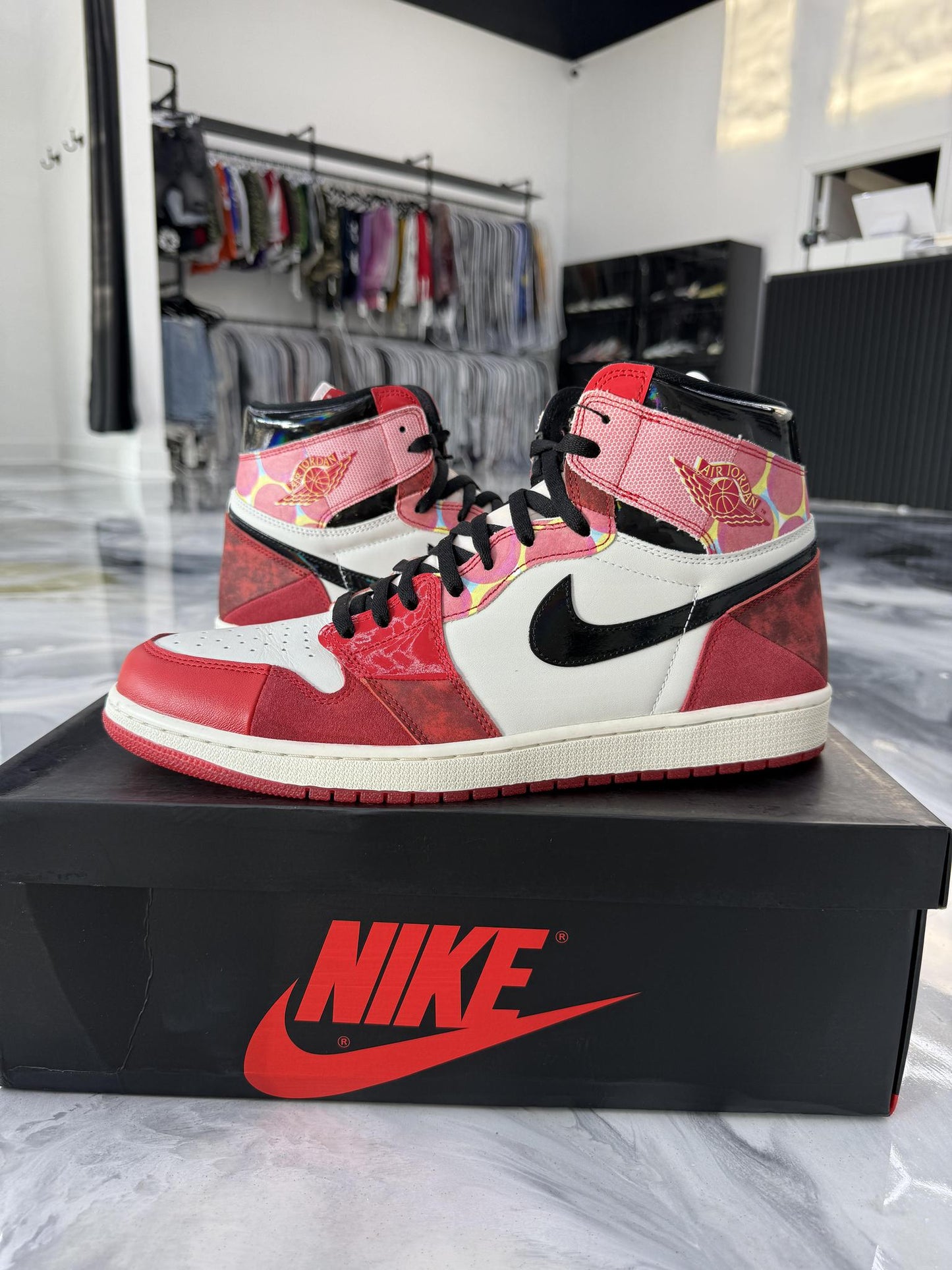 Jordan 1 "Across The Spiderverse" Used Size 15