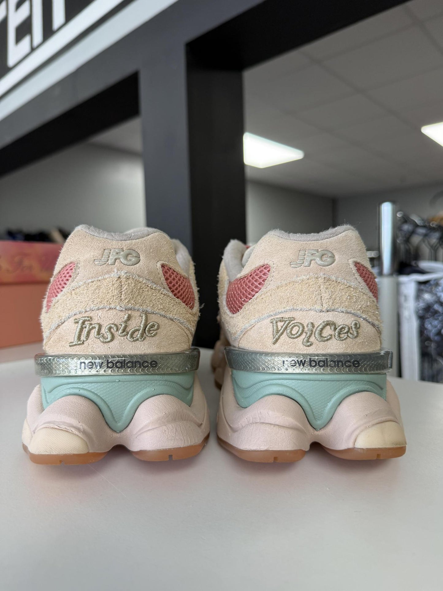 New Balance 9060 x JFG "Cookie Pink" Used Size 9.5