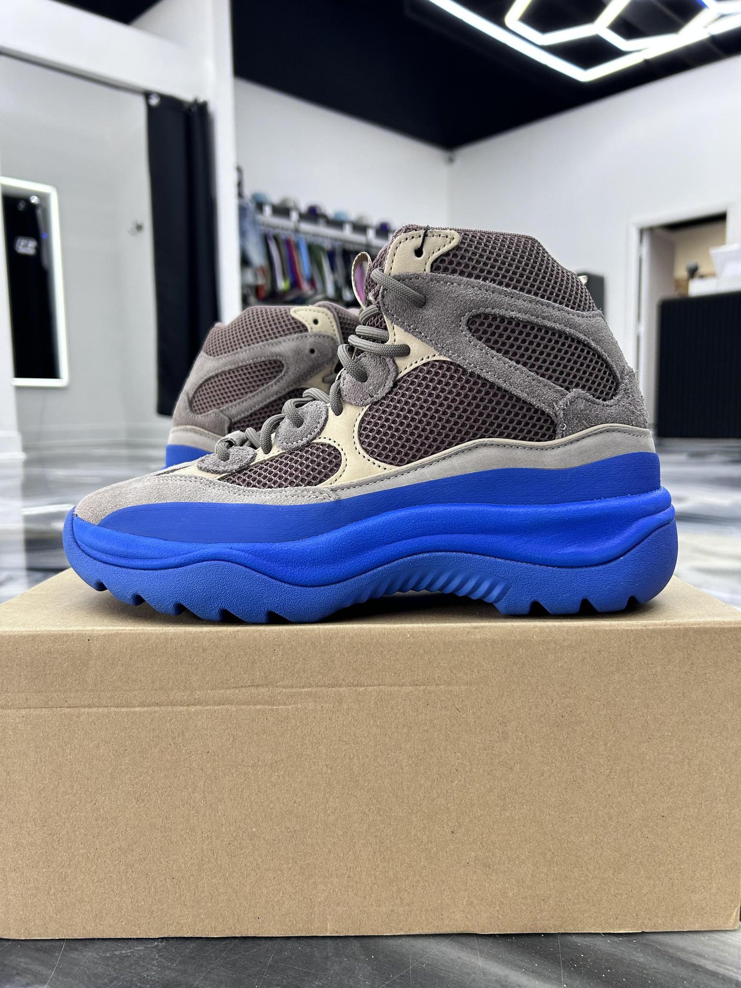 Adidas Yeezy Desert Boot "Taupe Blue" Used Size 9.5