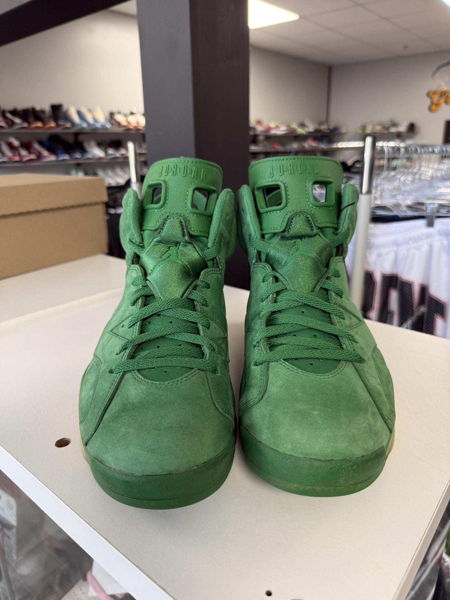 Jordan 6 "Green Gatorade" Used Size 9.5