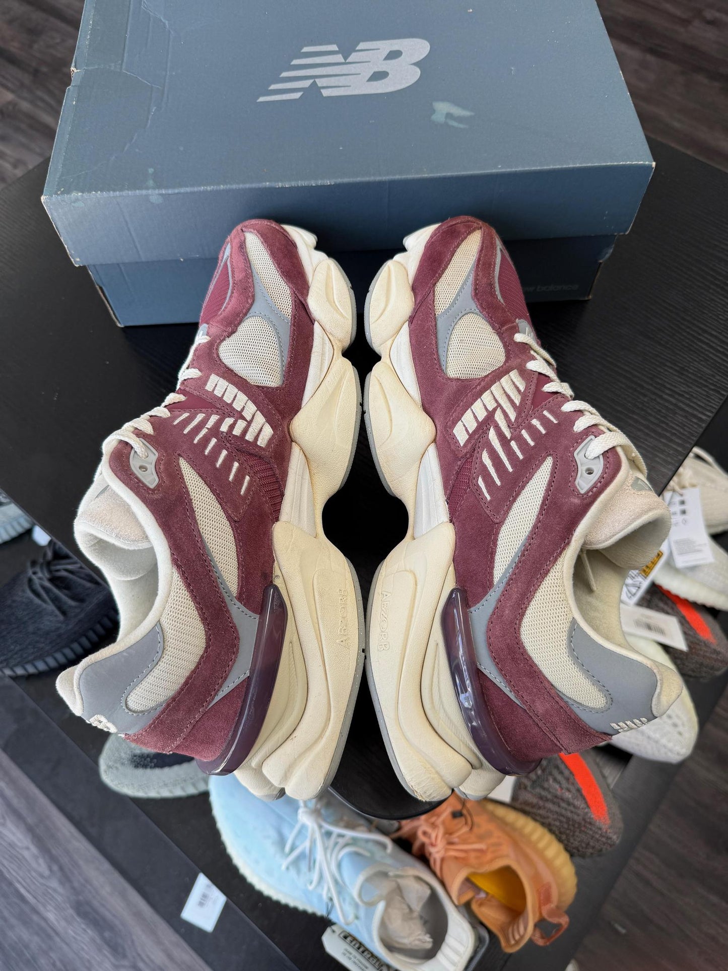 New Balance 9060 "Burgundy" Used Size 13