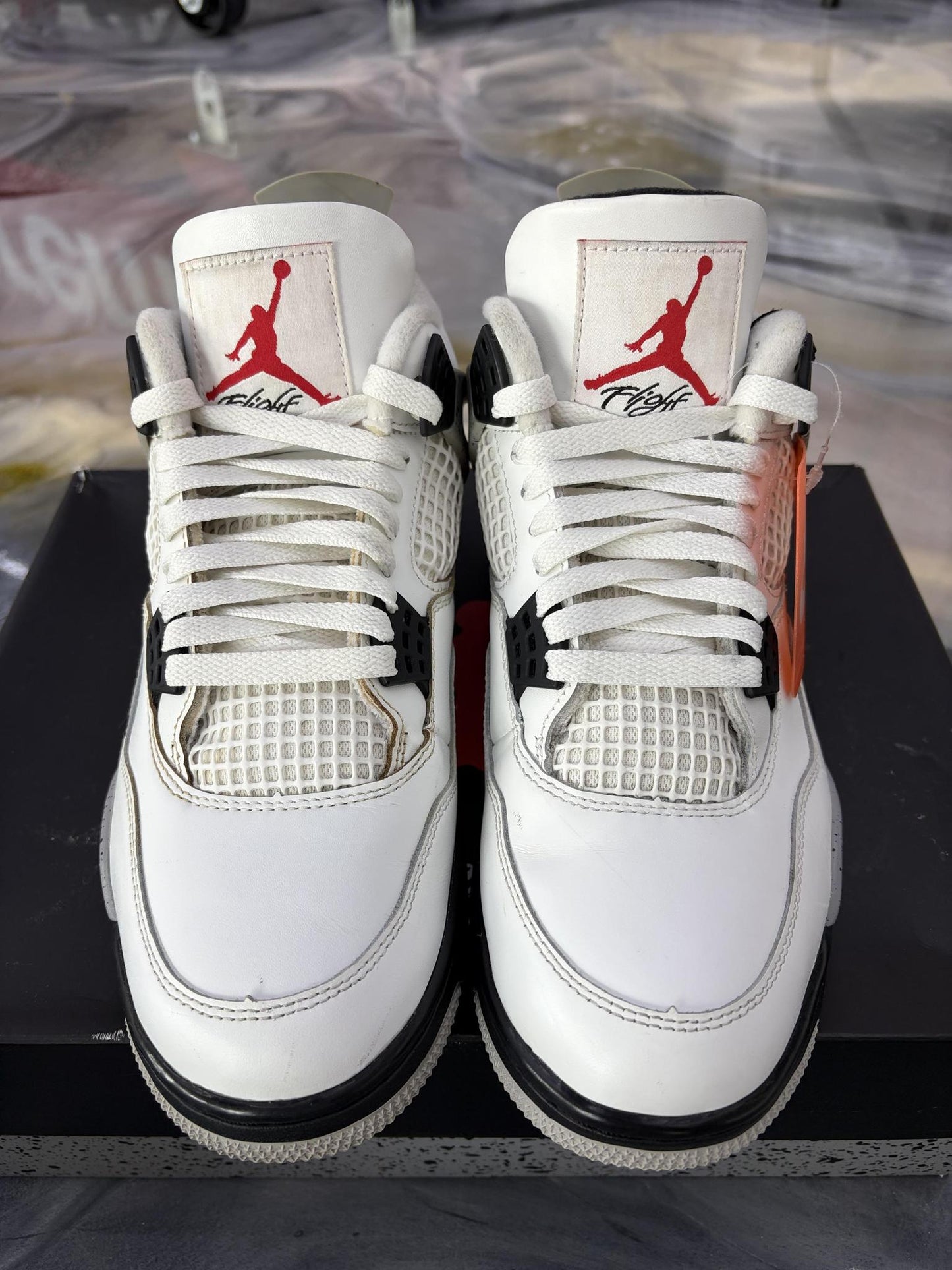 Jordan 4 "White Cement" Used Size 9.5