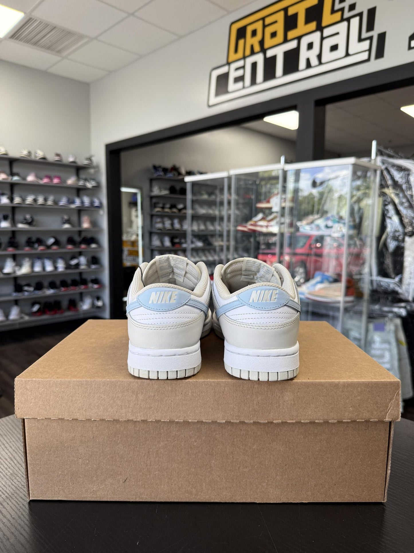 Nike Dunk Low "Light Bone Armory Blue" Used Size 5Y/6.5W