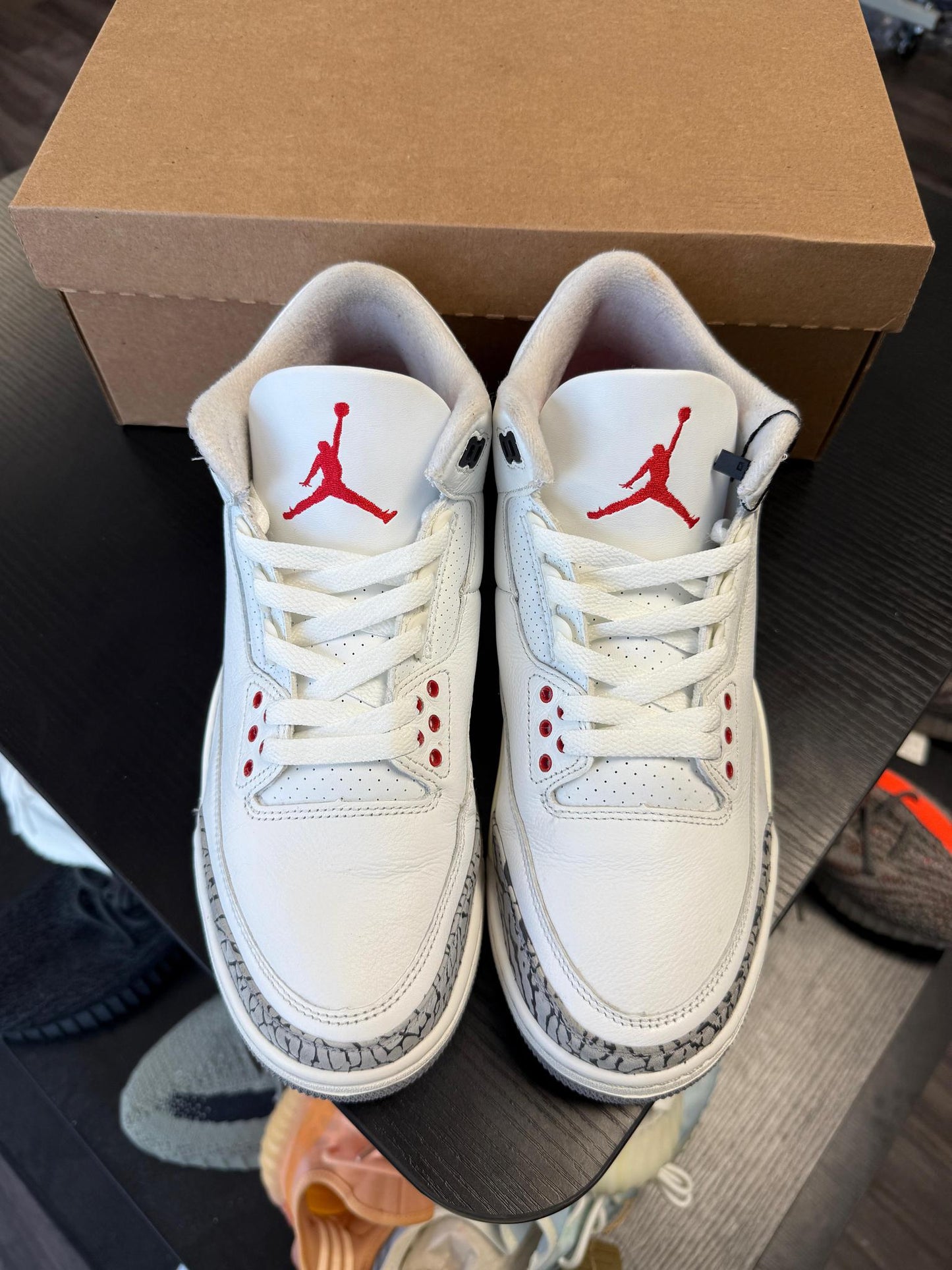 Jordan 3 "White Cement Reimagined" Used Size 9