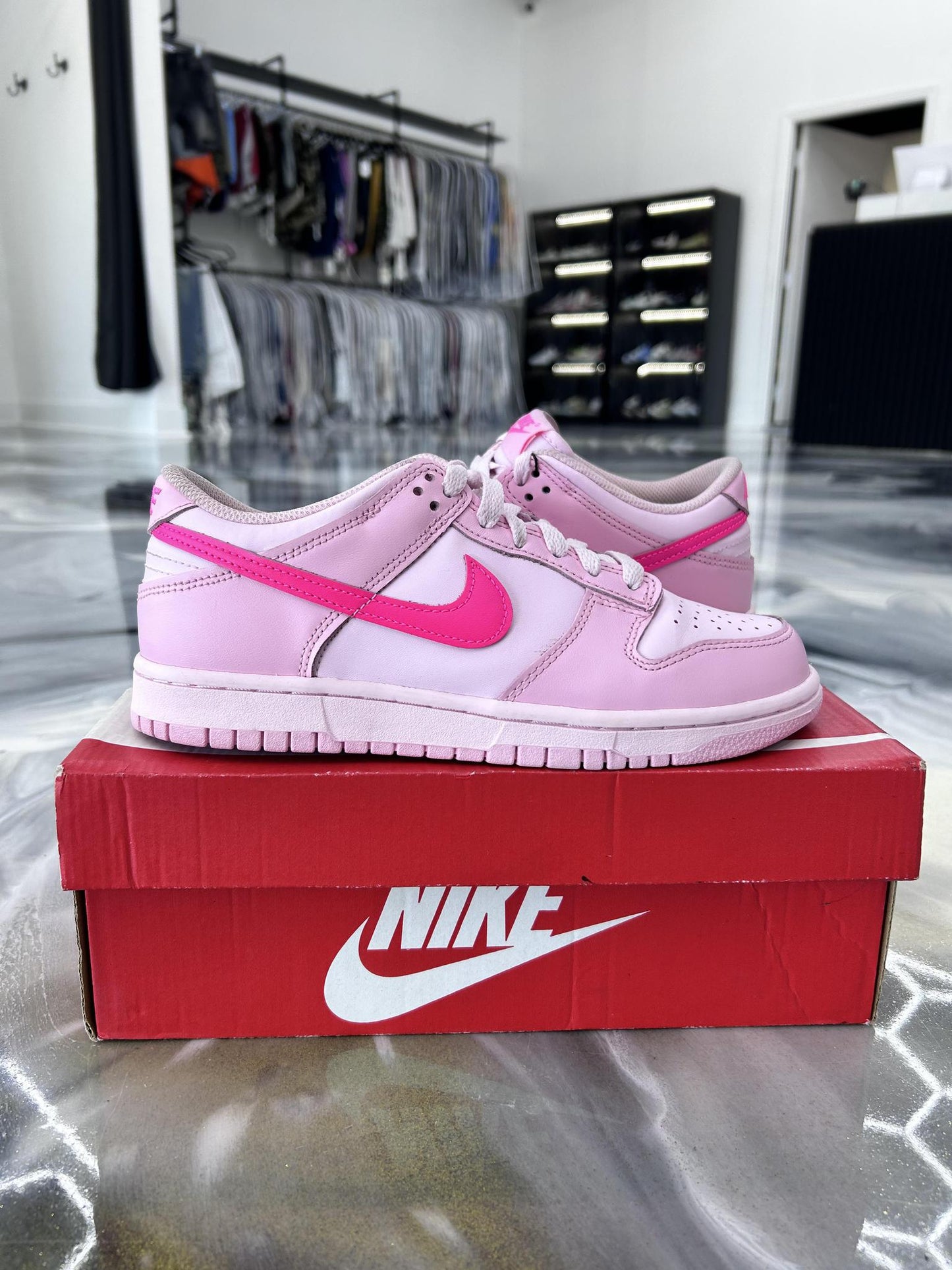 Nike Dunk Low "Triple Pink" Used Size 6.5Y/8W