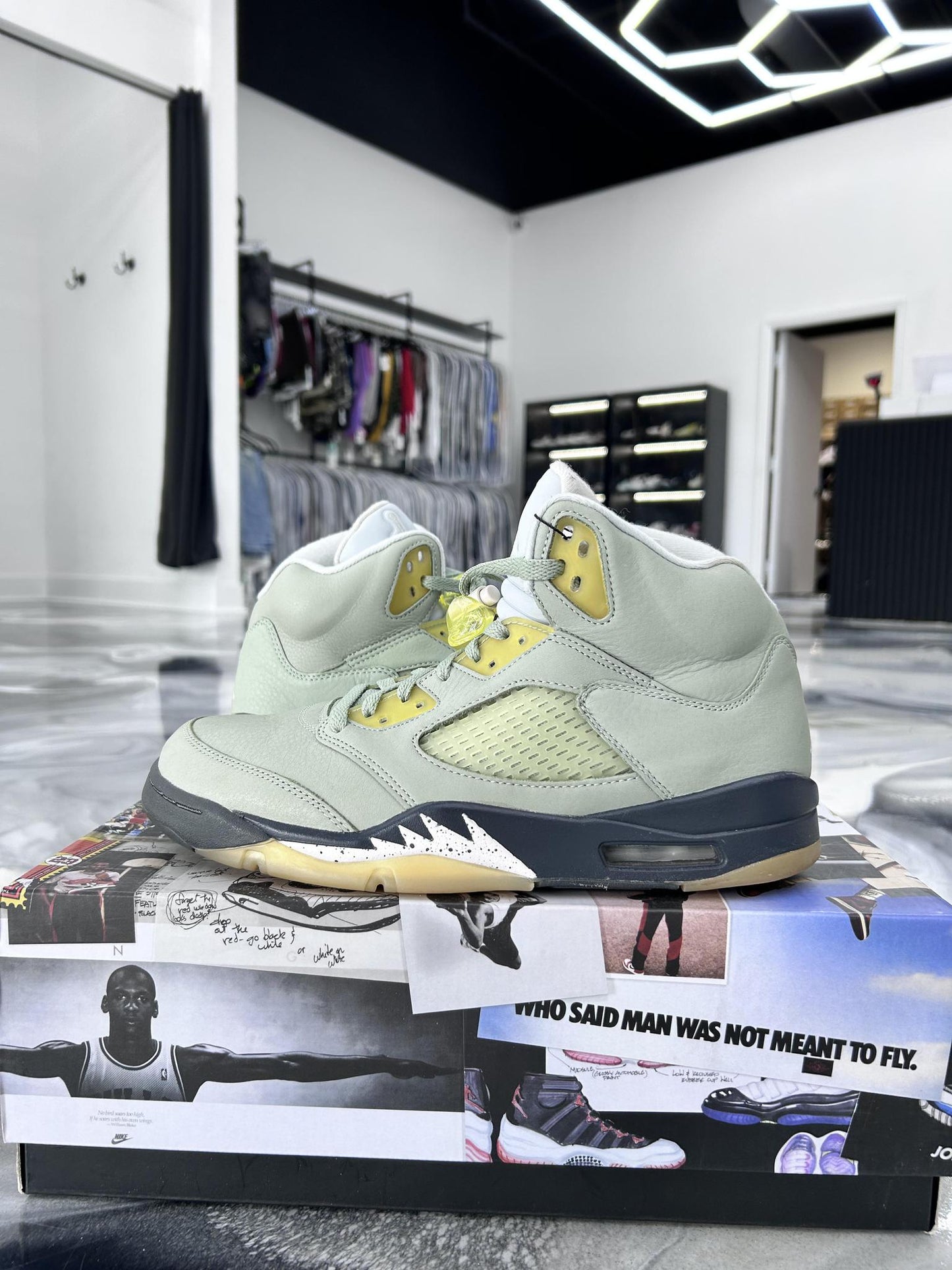 Jordan 5 "Jade Horizon" Used Size 10.5